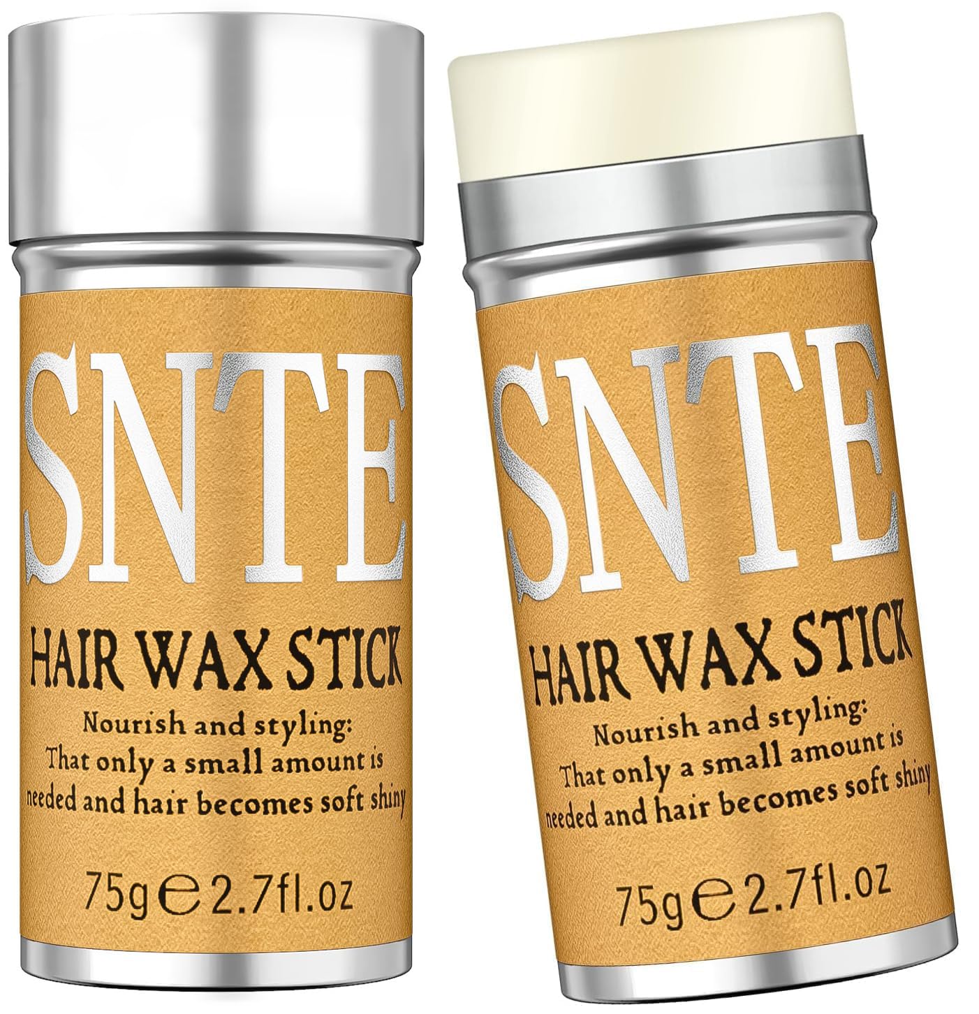 Samnyte Hair Wax Stick, 2PCS Wax Stick for Hair Slick Stick, Hair Wax for Flyaways Hair Gel Stick Non-greasy Styling Cream for Fly Away & Frizz Hair
