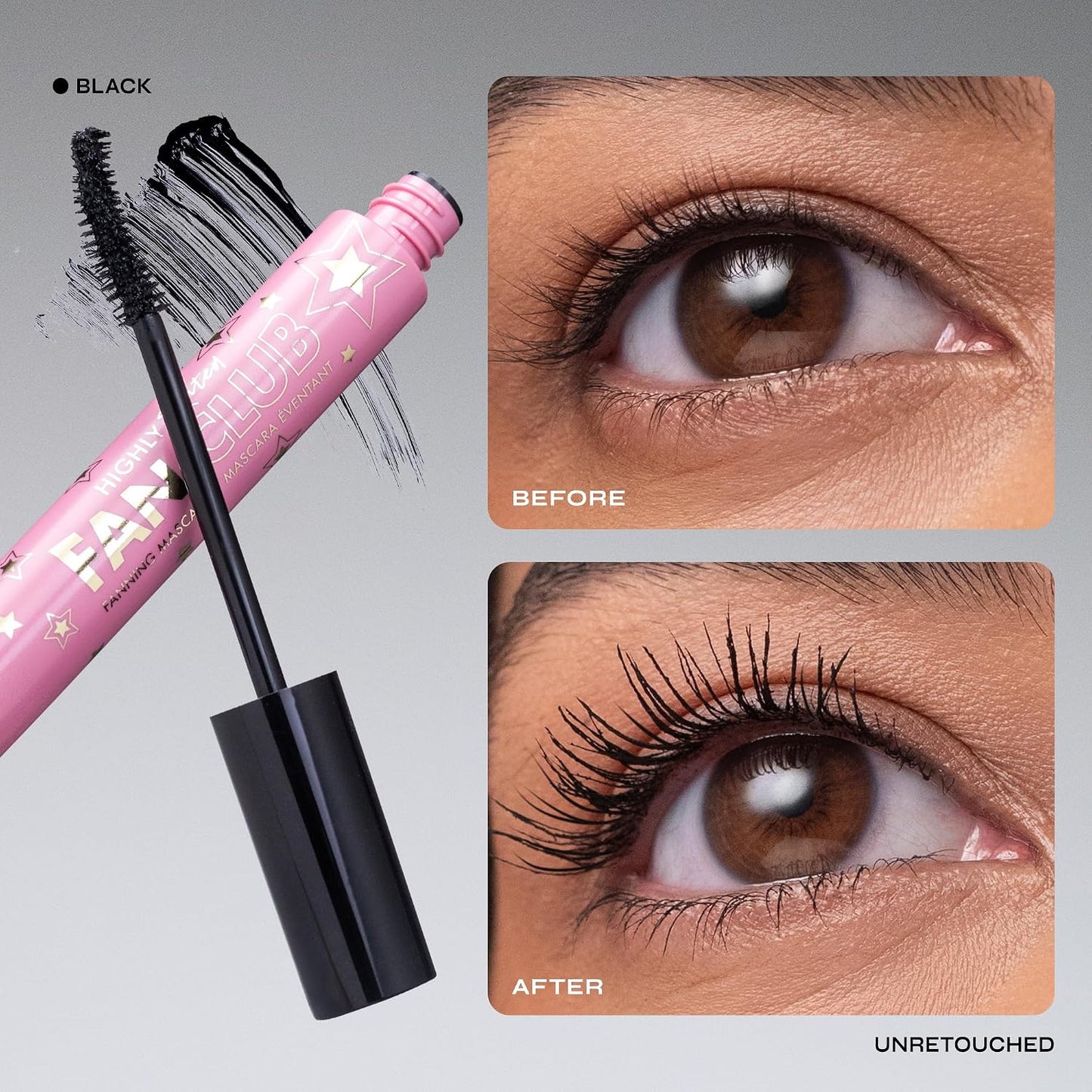 Milani Fanning Mascara - Volumizing & Lengthening Lash Makeup for Lifted, Curled Lashes | 24-Hour Smudge-Proof, Vegan, Black