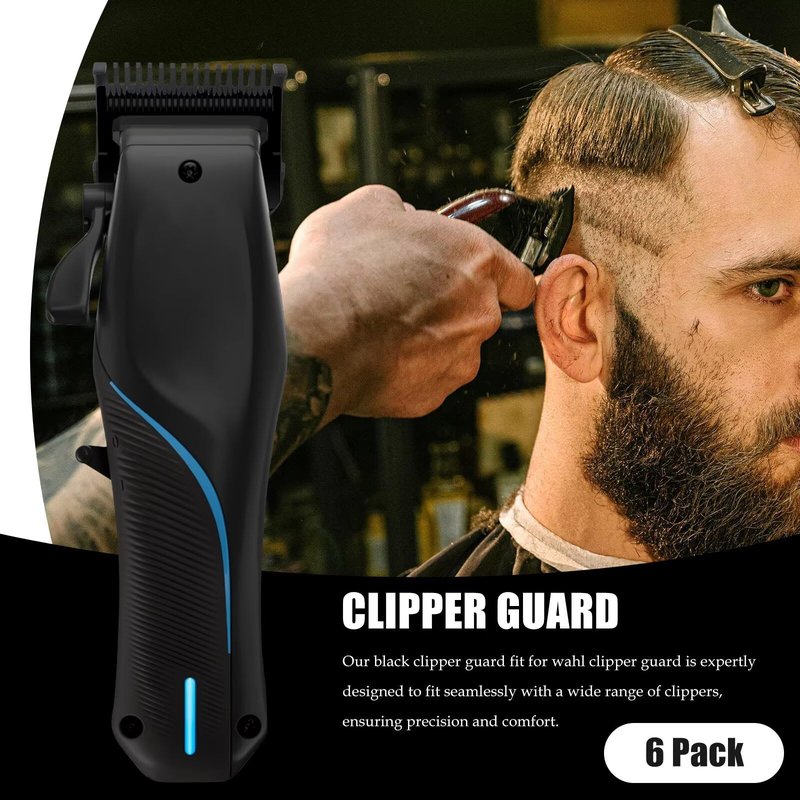 New Clipper Guard Set for Wahl, 6#3137-101 Black Combs (1.5mm), for Peanut Clippers and for Wahl Models