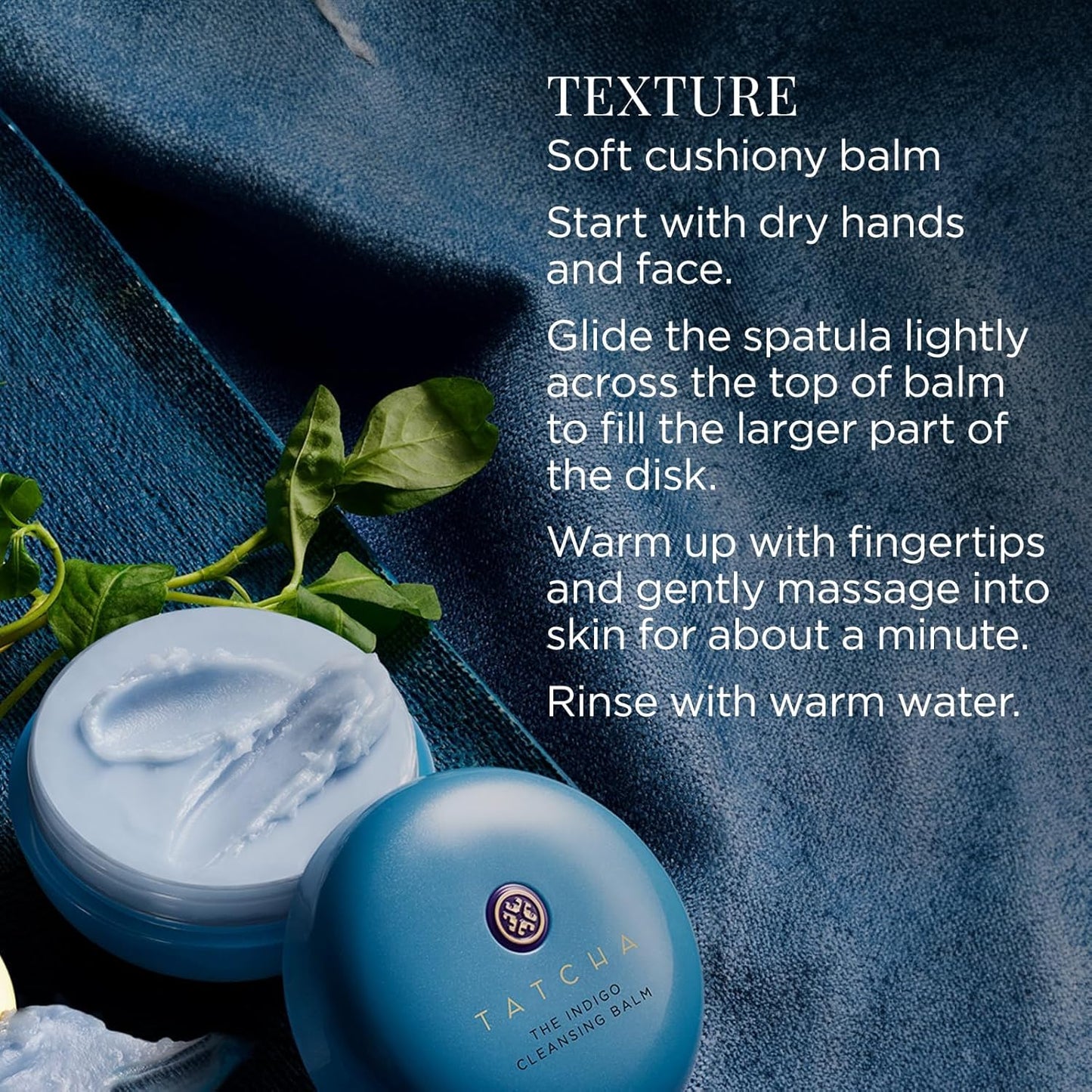 TATCHA Indigo Cleansing Balm - Gentle Moisturizing Makeup Remover | Fragrance-Free, Buttery-Soft 1.9 oz