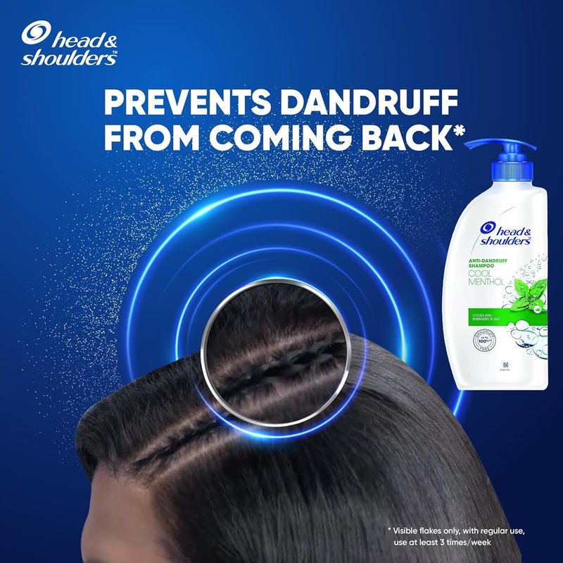 Head & Shoulders Anti Dandruff Shampoo - Cool Menthol Scent | 22 oz Pump Bottles, 2 Pack for All Hair Types
