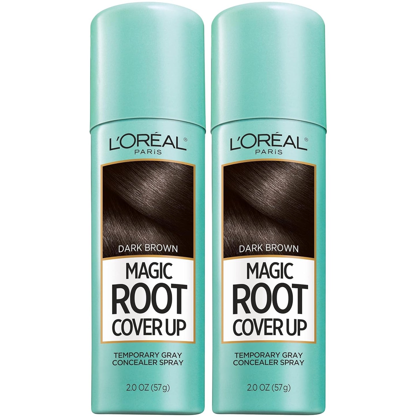 L'Oreal Paris Magic Root Cover Up - Gray Hair Spray for 100% Coverage | Lightweight, Ammonia-Free, Black, 2 oz