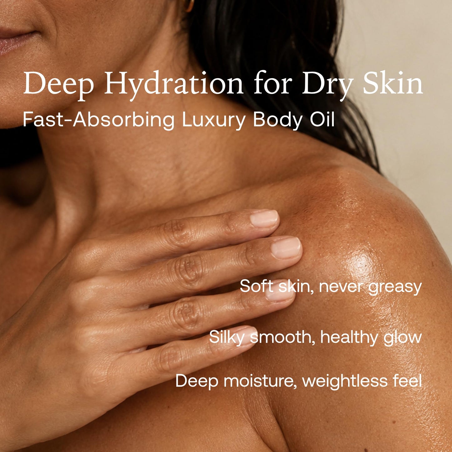 Mulen Body Oil for Dry & Sensitive Skin, Hydrating & Moisturizing for Women After Shower Glow, Fast-Absorbing, Non Greasy Luxury Oil with Sea Fennel, Vitamin E, Patented Light Fragrance (3.4 Fl Oz)