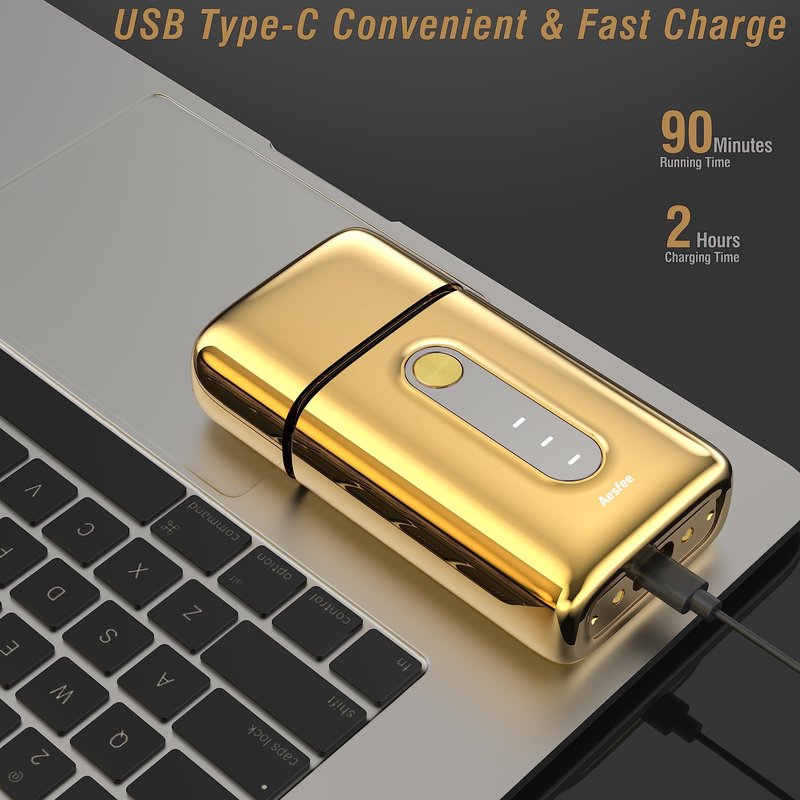 Electric Foil Shavers for Men Face Bald Head Waterproof Wet and Dry - Electric Razor USB-C Rechargeable - Close and Smooth Shaving for Stubble