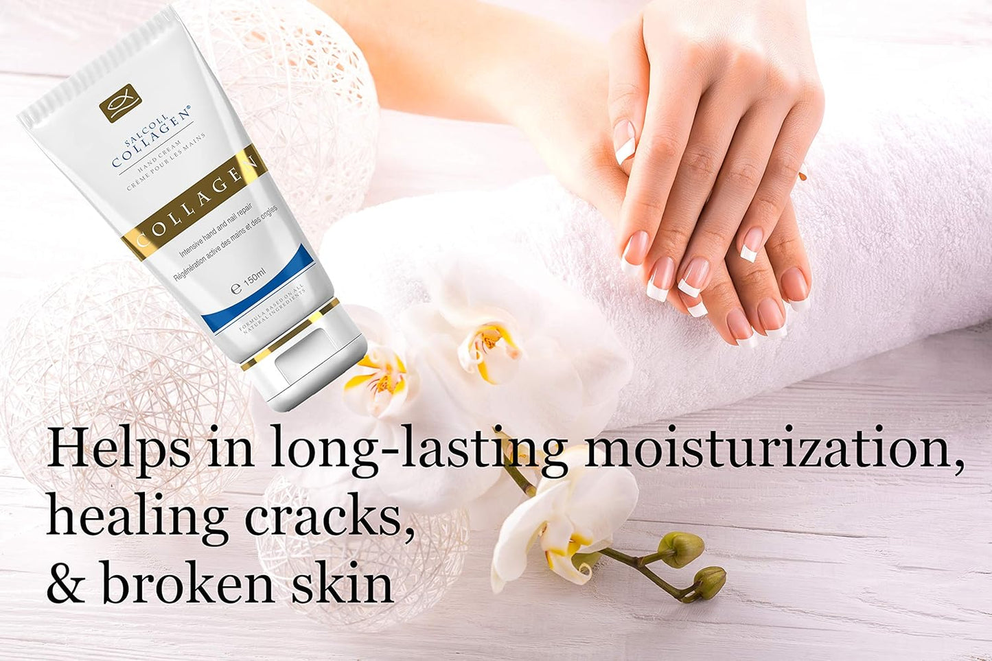 Bioactive Anti-Aging Collagen Hand Cream - Hypoallergenic Moisturizer for All Skin Types | 150 ml