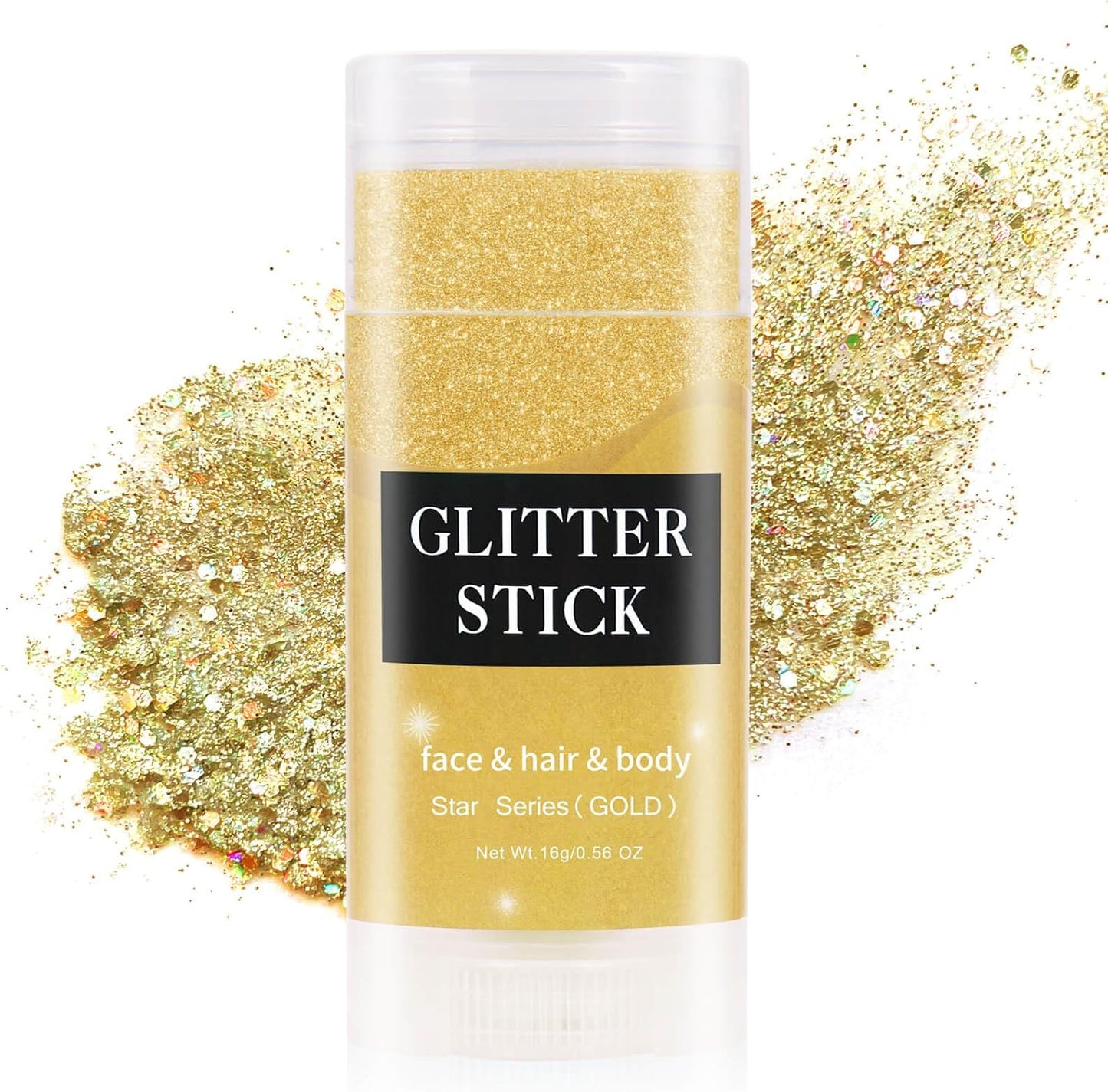 4th of July Hair Glitter Stick - Red, White & Blue Face Glitter for Patriotic Makeup | Independence Day Accessories