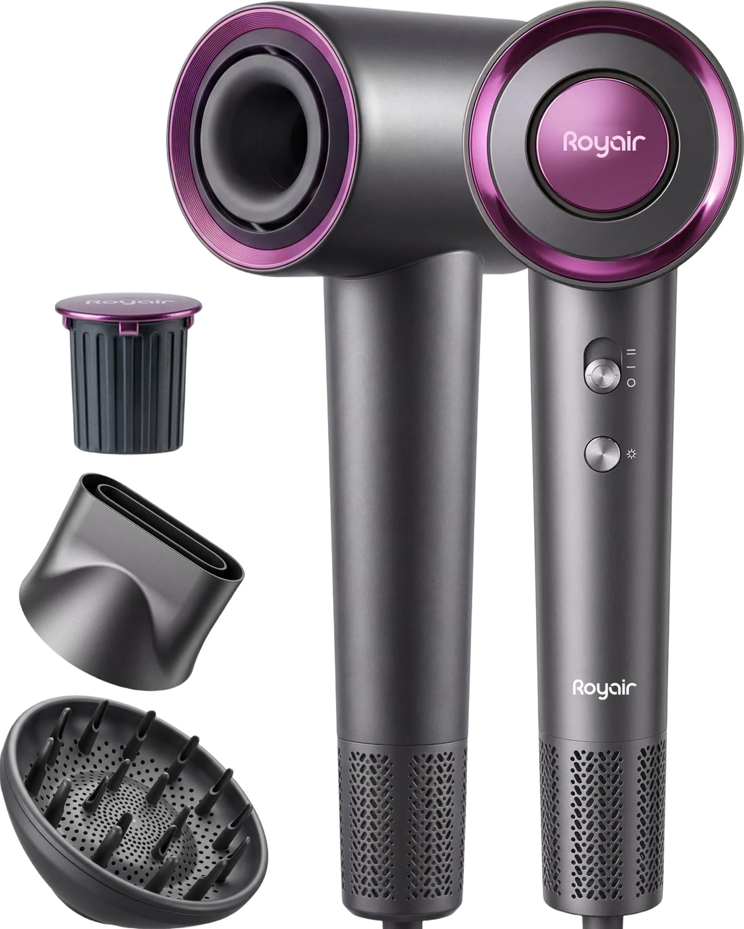 2-in-1 Hair Dryer & Fragrance Essence Capsule, 110,000 RPM High-Speed 1200W Ionic Blow Dryer with Brushless Motor, Intelligent Heat Control, Lightweight, Low Noise with Magnetic Nozzle
