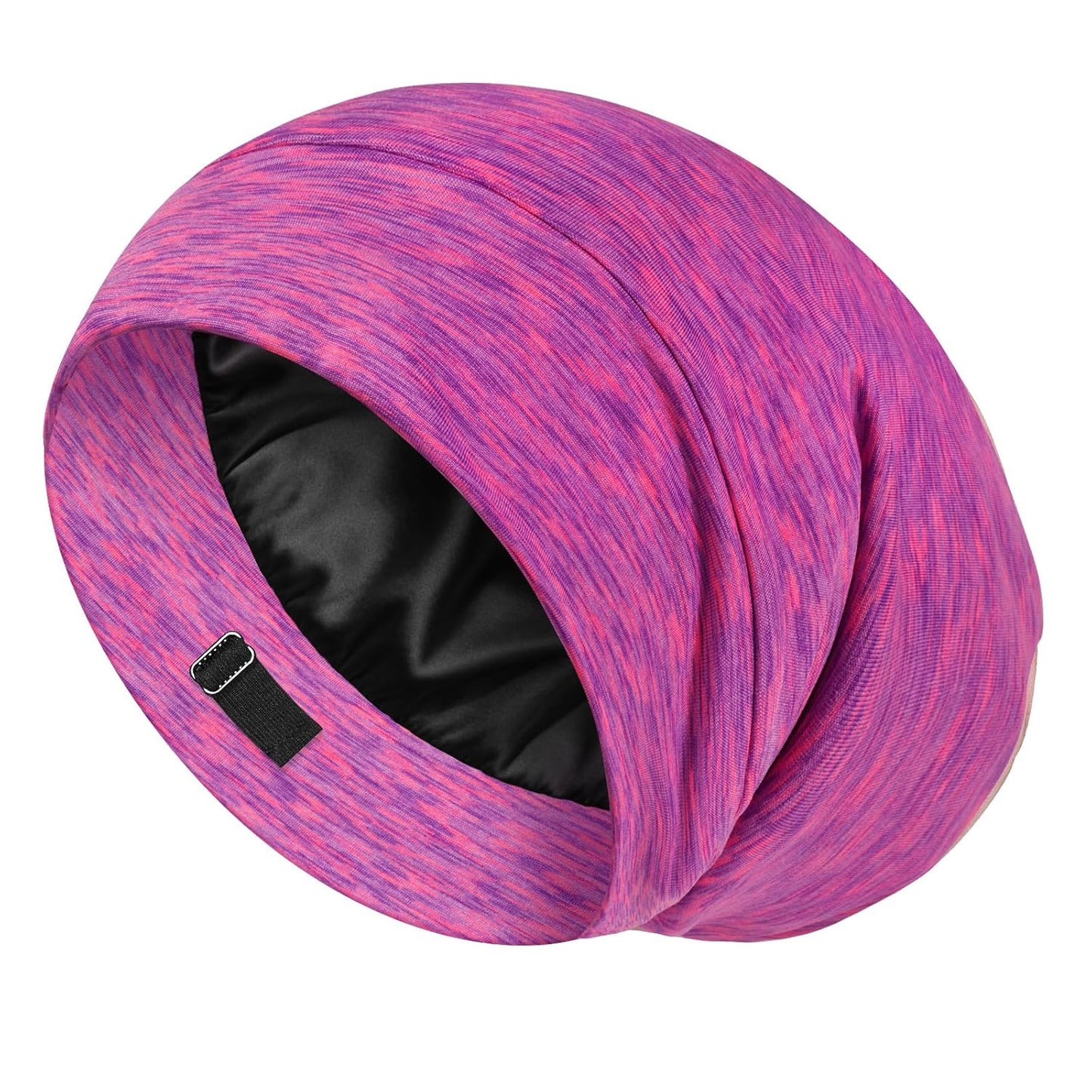 100% Mulberry Silk Bonnet for Sleeping - Adjustable Night Cap | Brown Leopard, Pack of 1