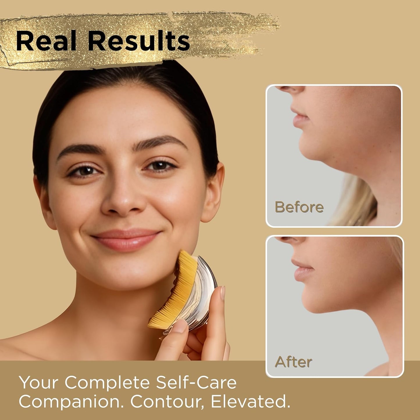 Lymphatic Contour Brush - Face Sculpting Tool for Lymphatic Drainage | Ultra Soft Bristles, Reduces Puffiness (1 Pack)