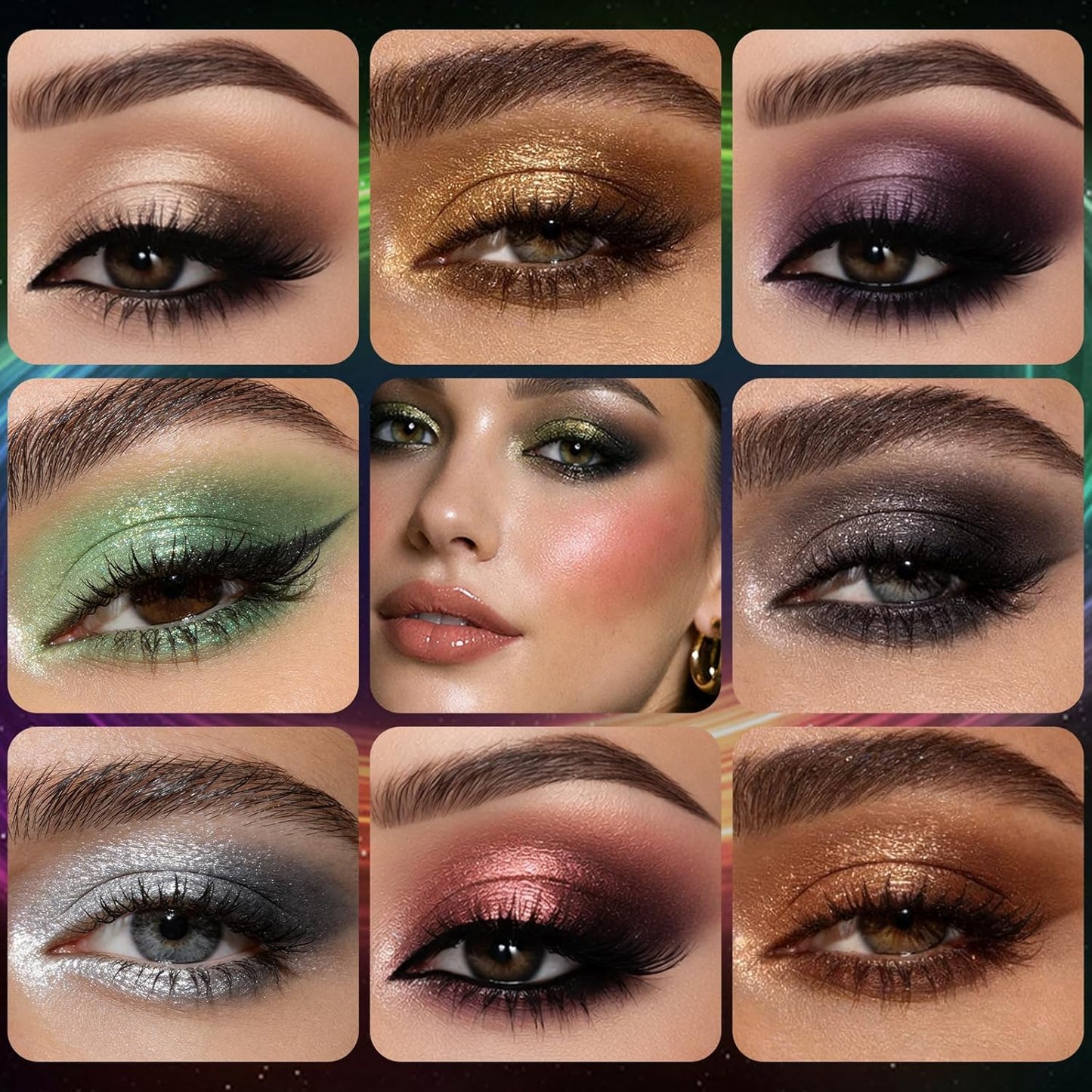 UCANBE Baked Eyeshadow & Blush Palette - High Pigmented Matte & Shimmer Makeup | Compact Design, 01 Medieval Banquet