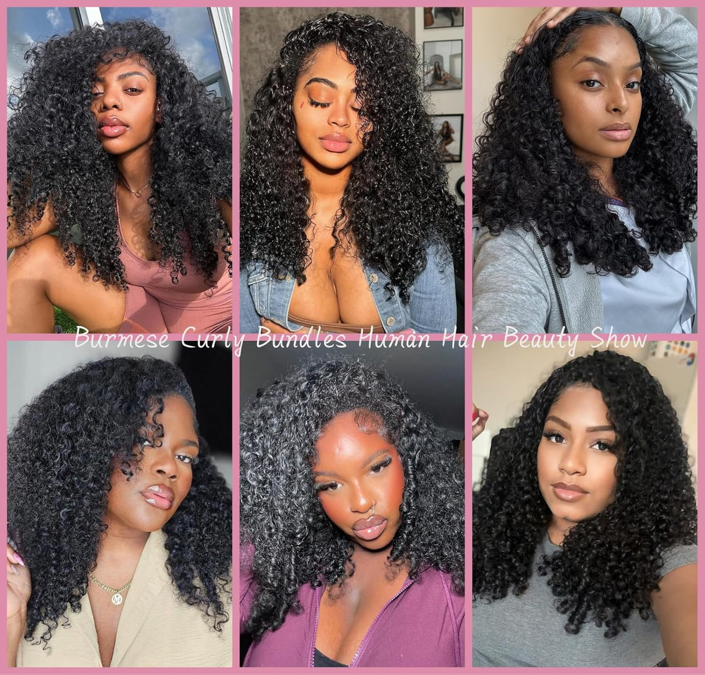 Burmese Curly Hair Bundles - 100% Unprocessed Virgin Remy Hair | 20, 22, 24 Inch Natural Color Extensions for Women