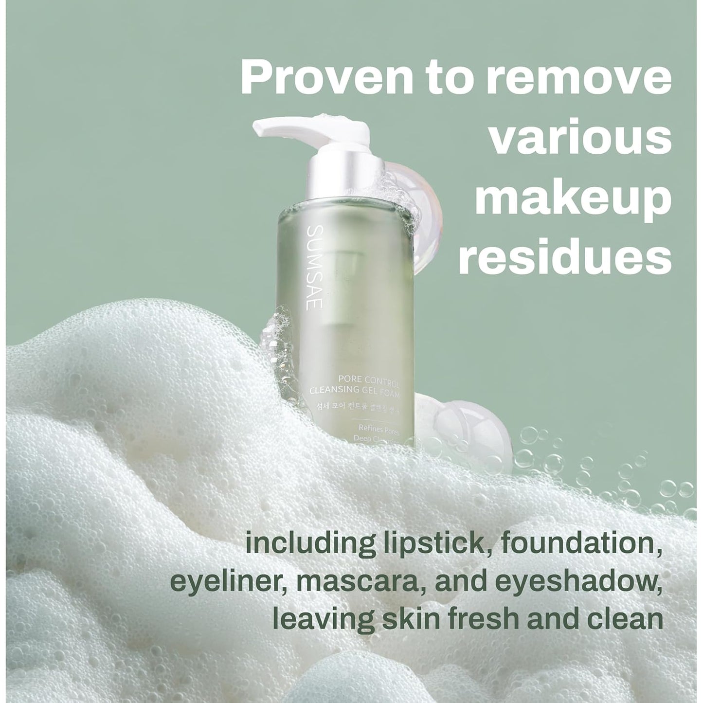 Pore Control Gel to Foam Cleanser | Deep Pore Cleansing Face Wash with Green Tea & Niacinamide - 155ml/5.24 fl oz