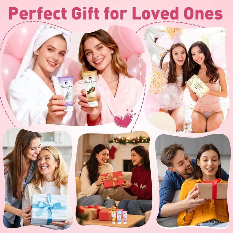 Moisture Lotion Set - 10 Pack Travel Size Body & Hand Lotion with Shea Butter | Perfect Gift for Women, Mothers Day, Teachers
