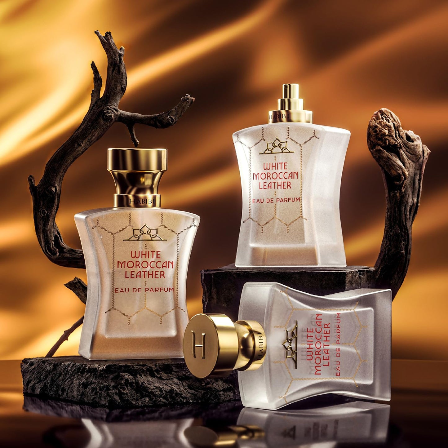 H HABIBI White Moroccan Leather Perfume for Men – 2.5 oz (75ML) Long Lasting Arabian Cologne, Spicy Woody Men Perfume, Luxury Fragrance Gift for Special Occasions