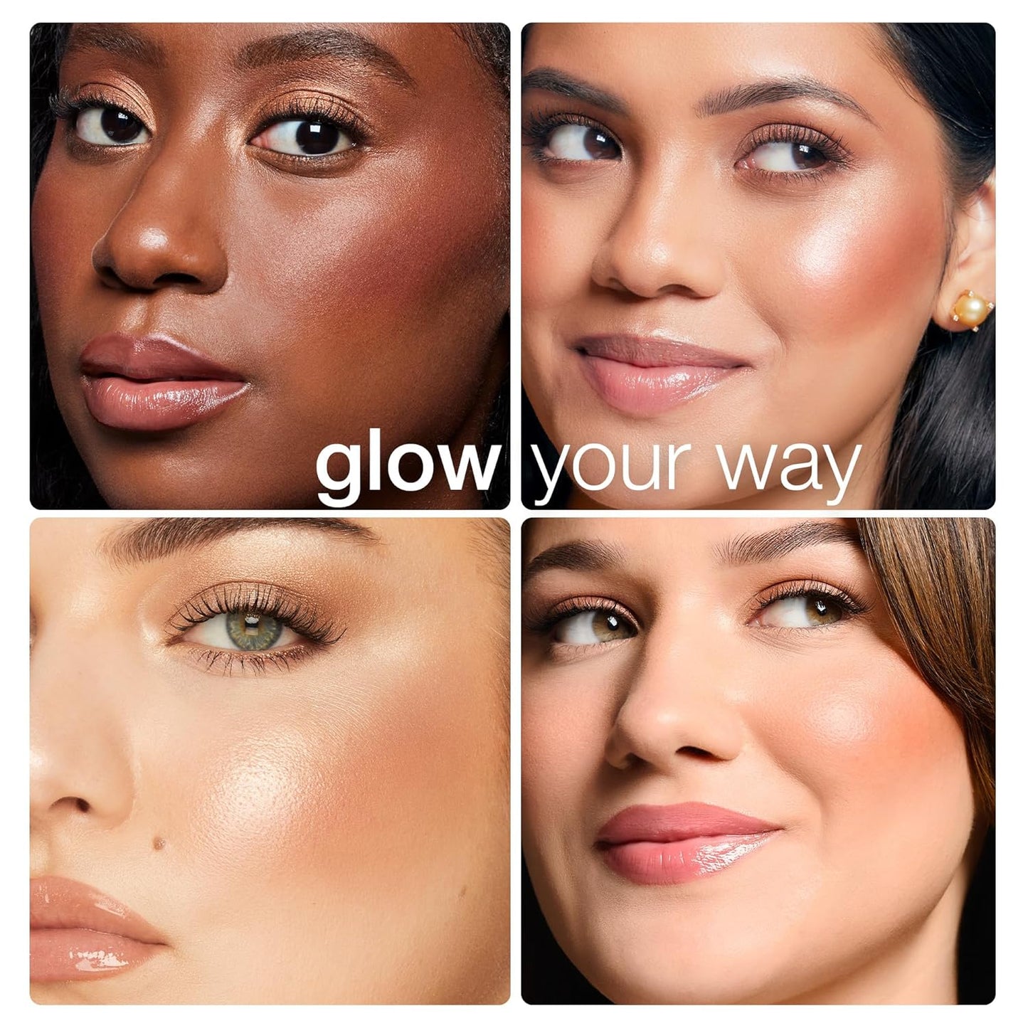 Tarte Glow Wardrobe - Highlighting Eye & Cheek Palette | Vegan All-in-One Blush, Bronze & Highlighter, Full Size