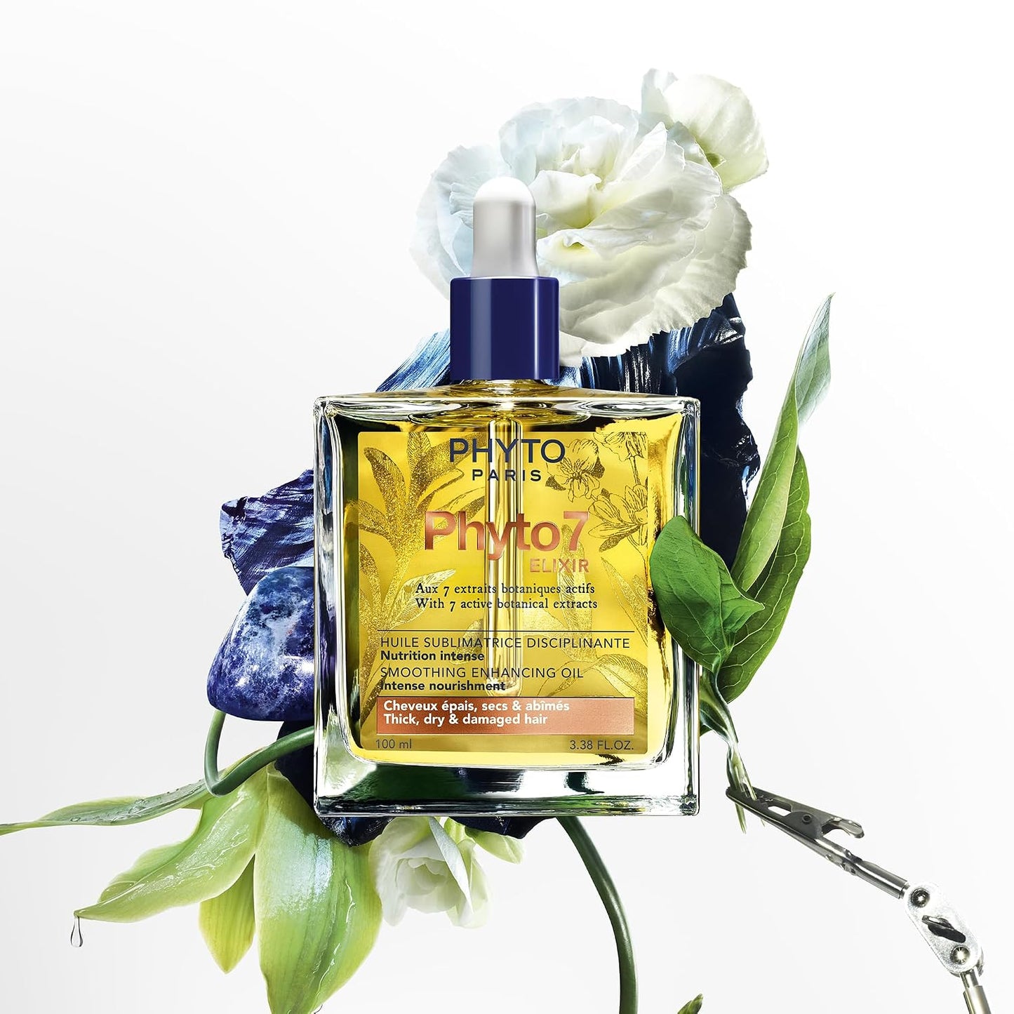 Phyto Paris 7 Elixir - Disciplining Oil for Thick, Dry & Damaged Hair - 100 ml | Intense Nutrition & Shine