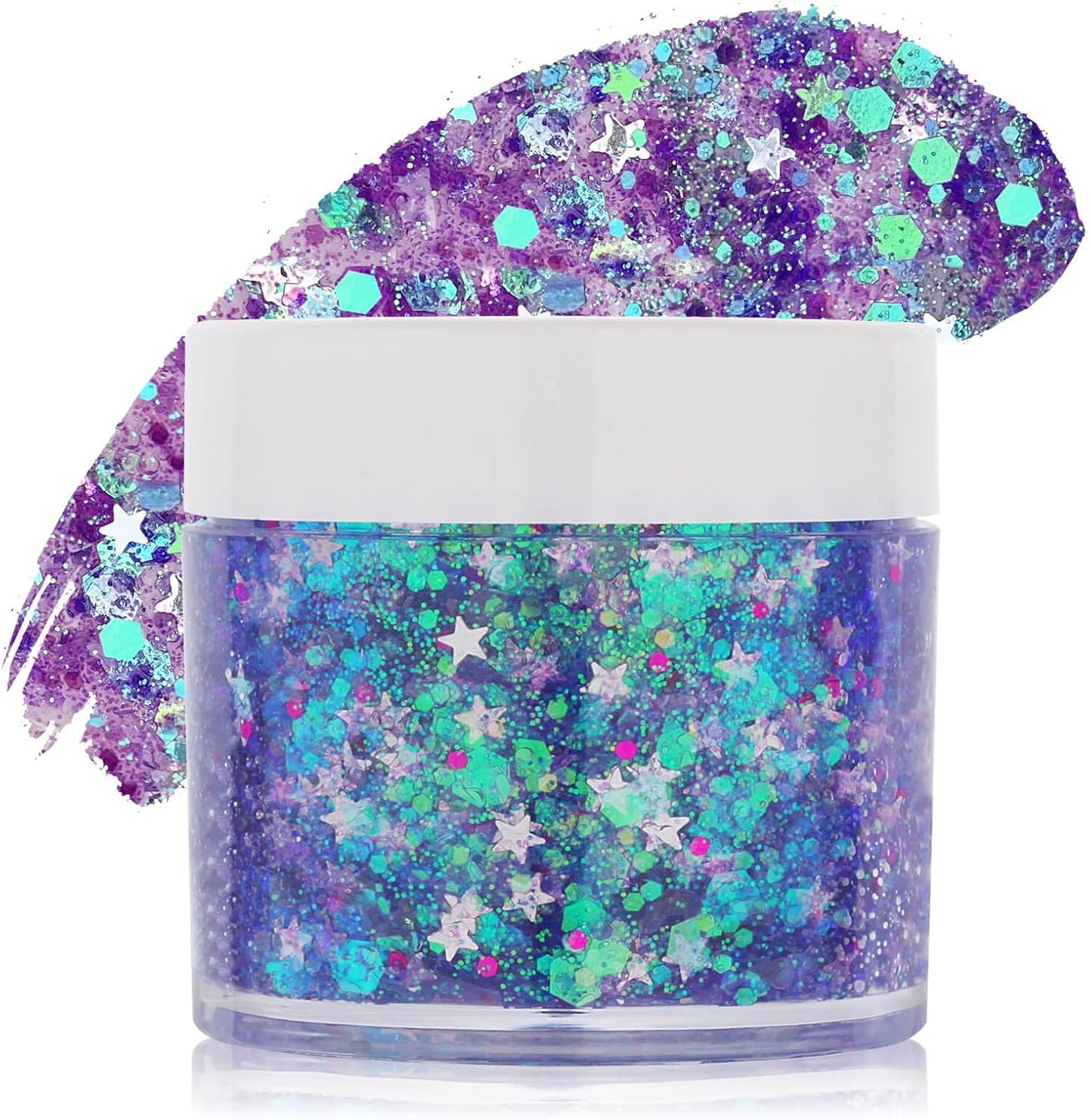 Red White Blue Face Glitter Gel - Patriotic Hair & Body Glitter for Kids & Adults | 4th of July Celebration