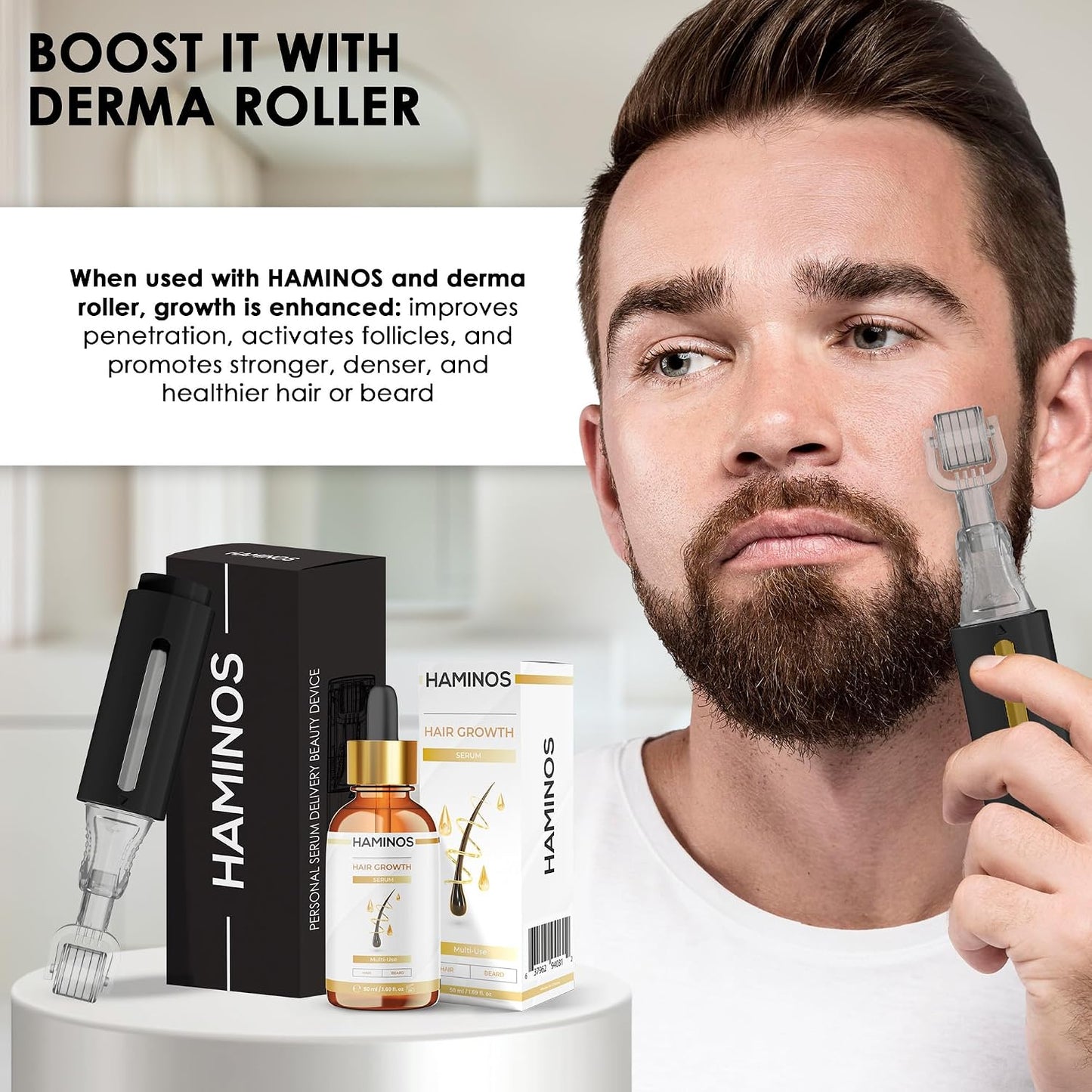 Hair Growth Serum - Rosemary, Ginseng & Ginger Formula | Stimulates & Strengthens Hair - 50 ml (1.69 Fl Oz)