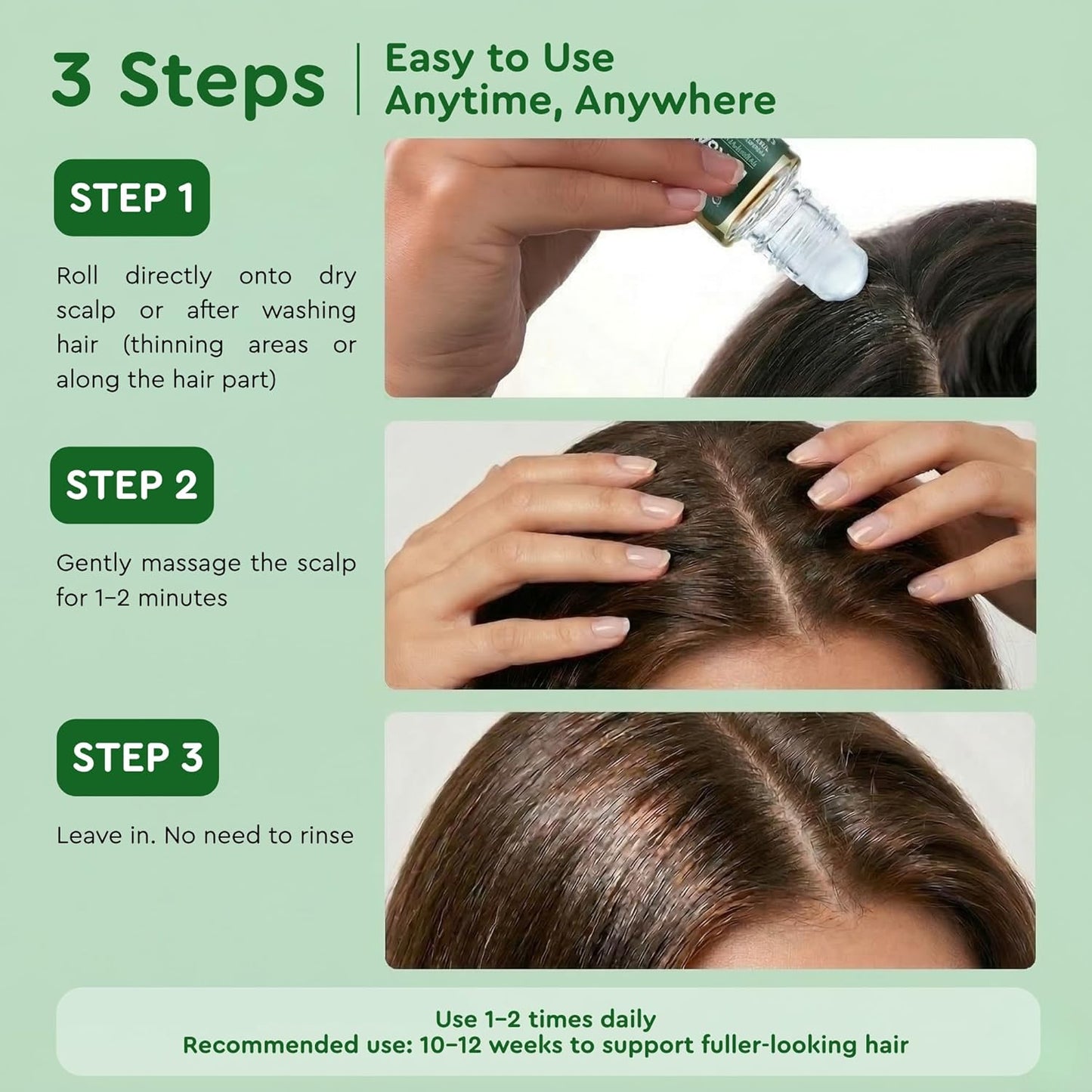 Rosemary Hair Growth Serum - Lightweight Ginger Formula for Thinning Hair | Non-Greasy Scalp Care (0.5 Fl Oz)