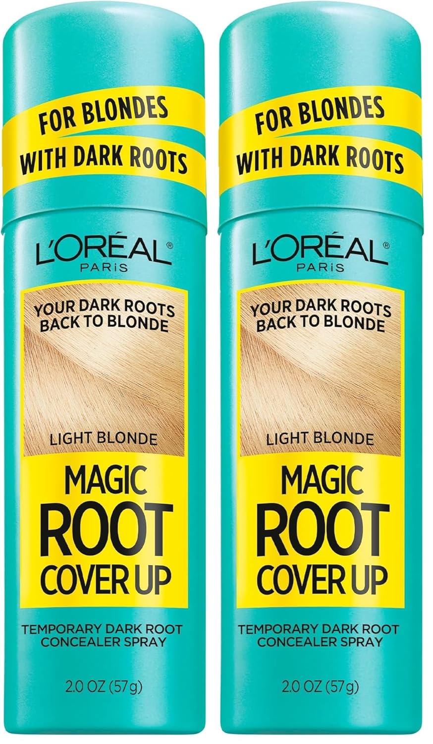 L'Oreal Paris Magic Root Cover Up - Gray Hair Spray for 100% Coverage | Lightweight, Ammonia-Free, Black, 2 oz