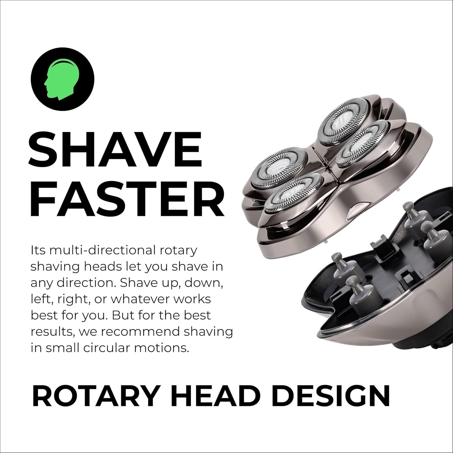 Skull Shaver Carver PRO 4 Head Replacement Blade - Japanese Stainless Steel Shaver Blade for Wet & Dry Shaving | Compatible with Pitbull, Palm & Butterfly Kiss Shavers