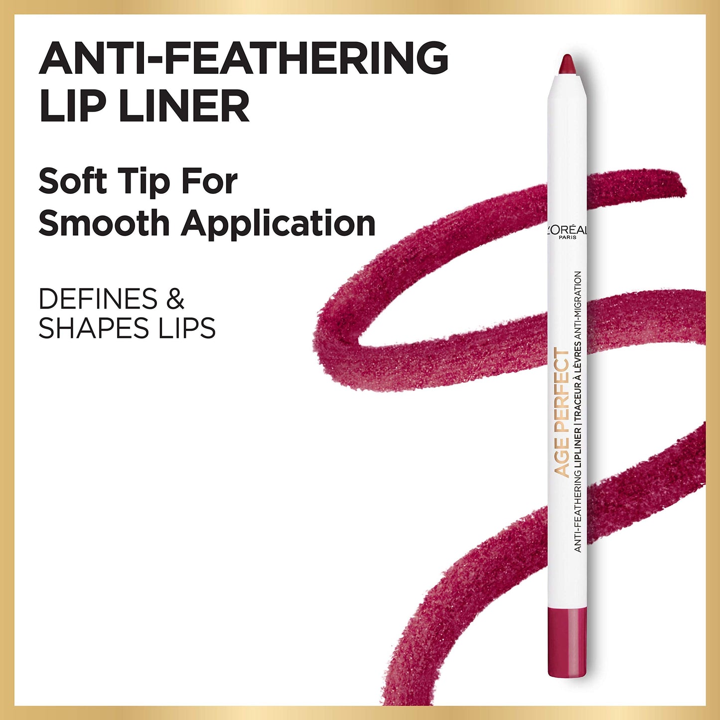 L’Oréal Paris Age Perfect Anti-Feathering Lip Liner, Bold Orchid