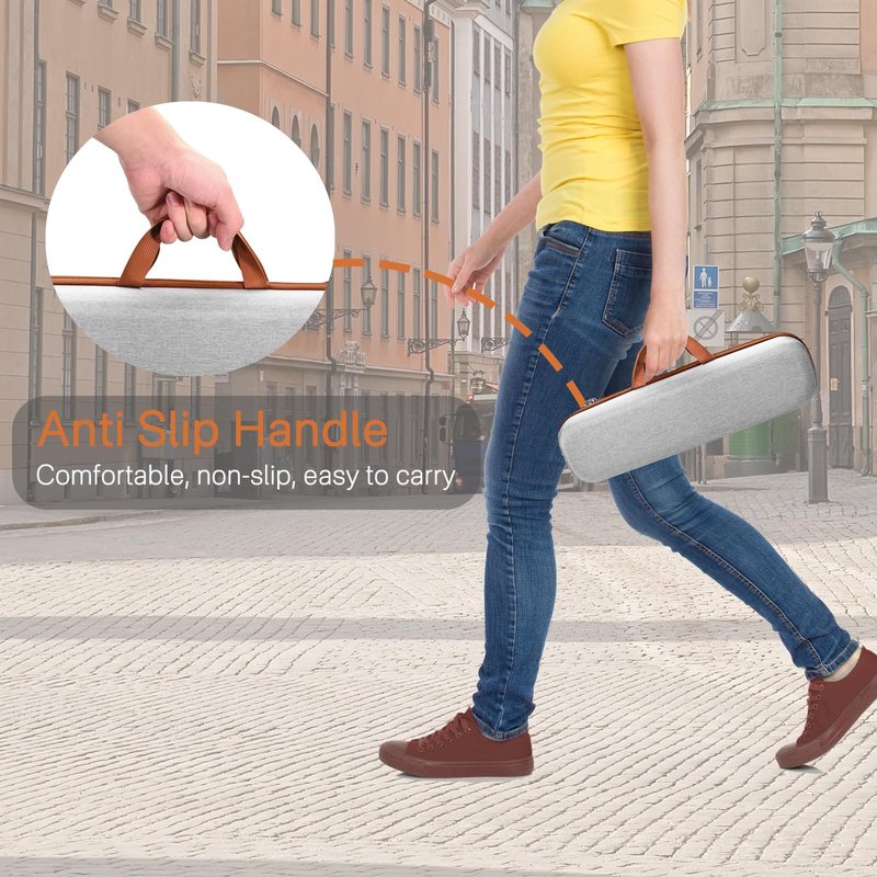 RAIACE Hard Carrying Case Compatible with dyson airstrait straightener, Travel Storage Bag. (for sale is case only) - Gray