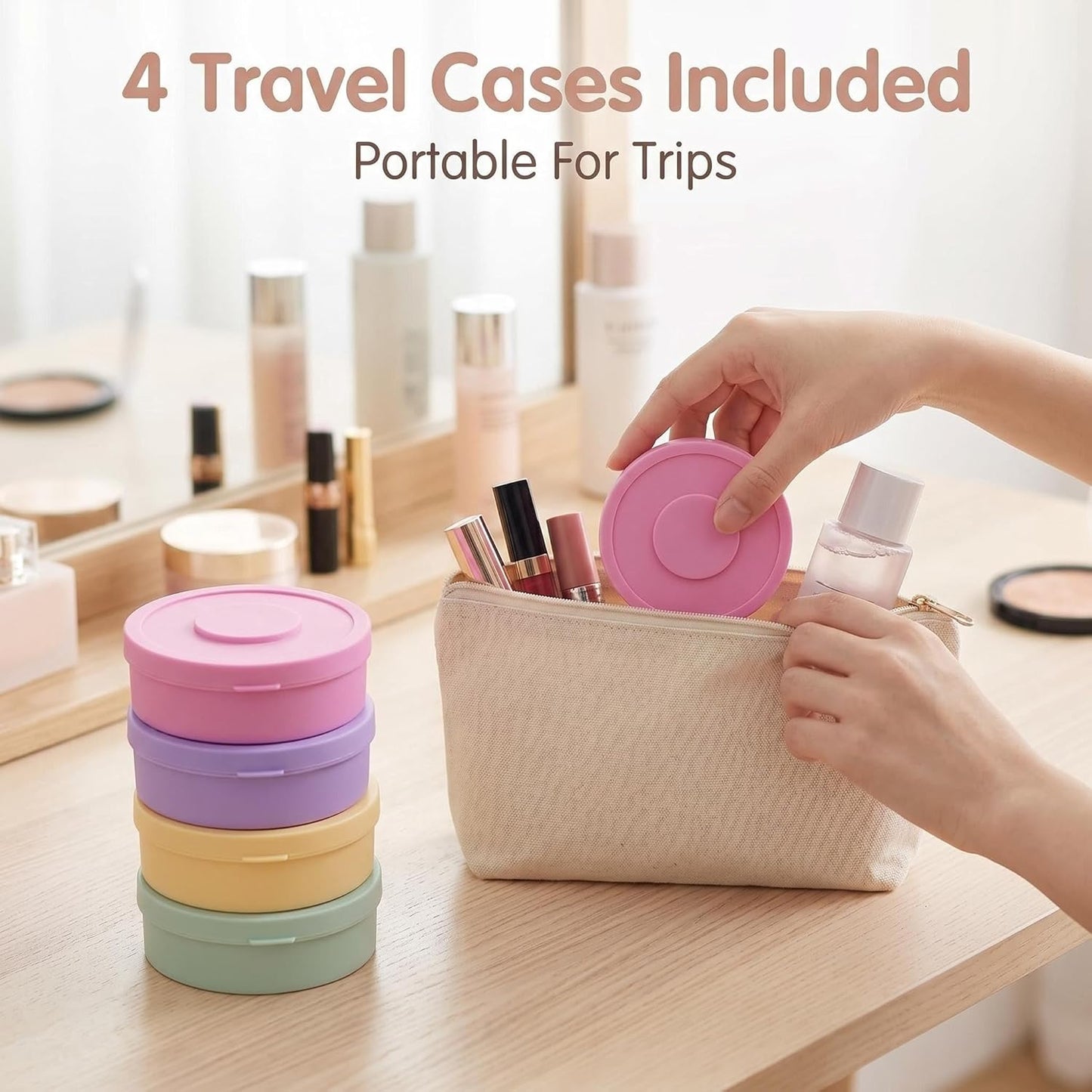 Compressed Facial Sponges - 80 Count Reusable Face Cleansing Pads | Gentle Exfoliating Makeup Removal Sponges for Deep Cleansing
