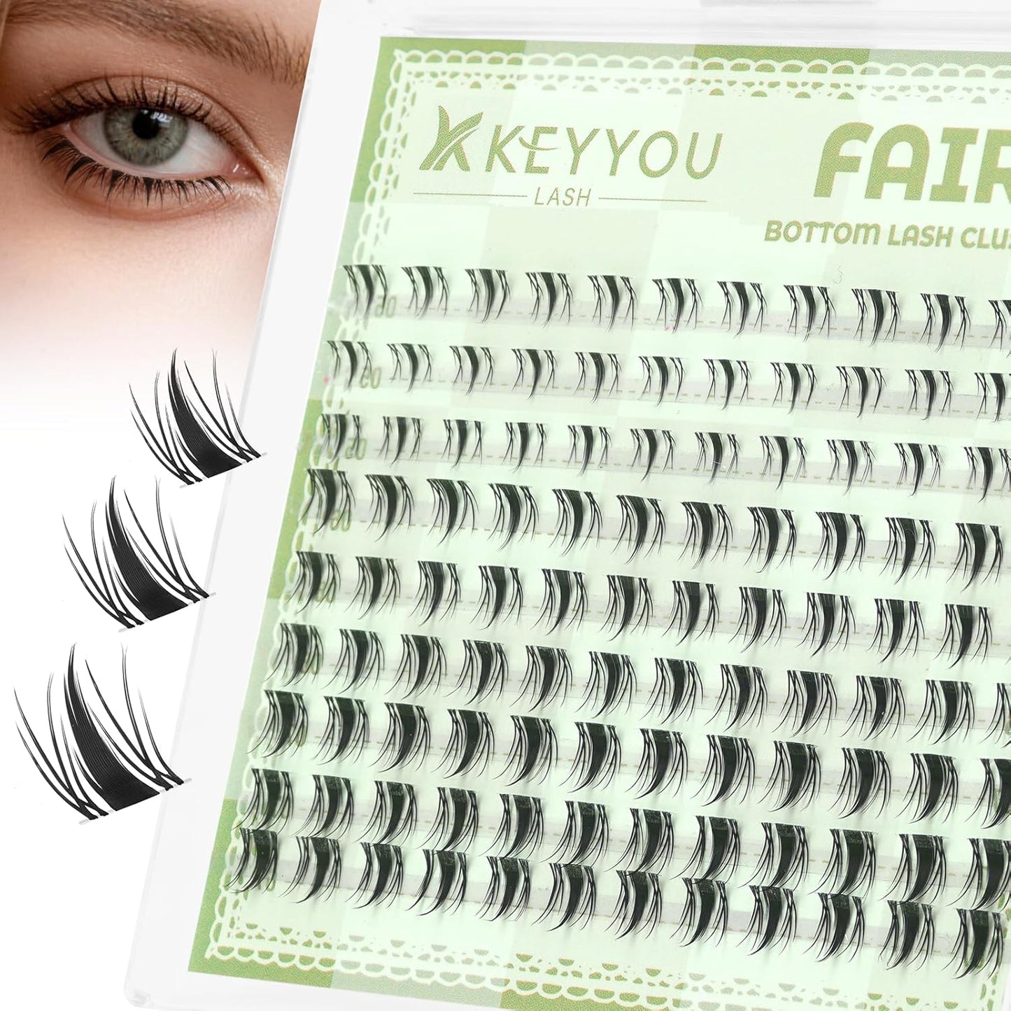 Manga Lash Clusters Kit - 200D Wet Look Anime Lashes | 12-20mm Wispy Fluffy Individual Lashes for Cosplay & Daily Makeup