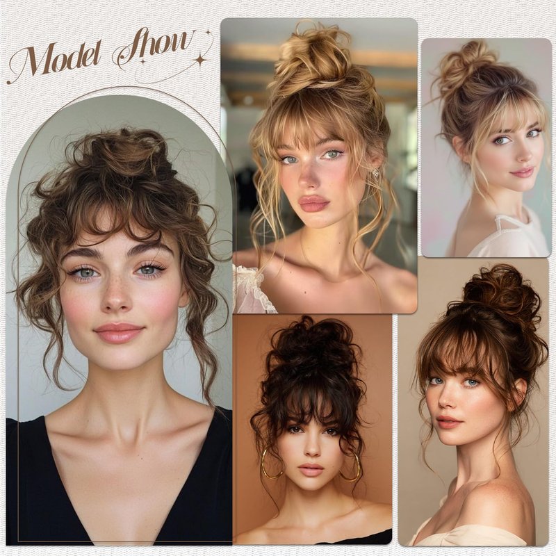 Clip On Bangs - 100% Real Human Hair Dark Brown Wispy Fringe | Natural Curtain Style for Everyday Wear