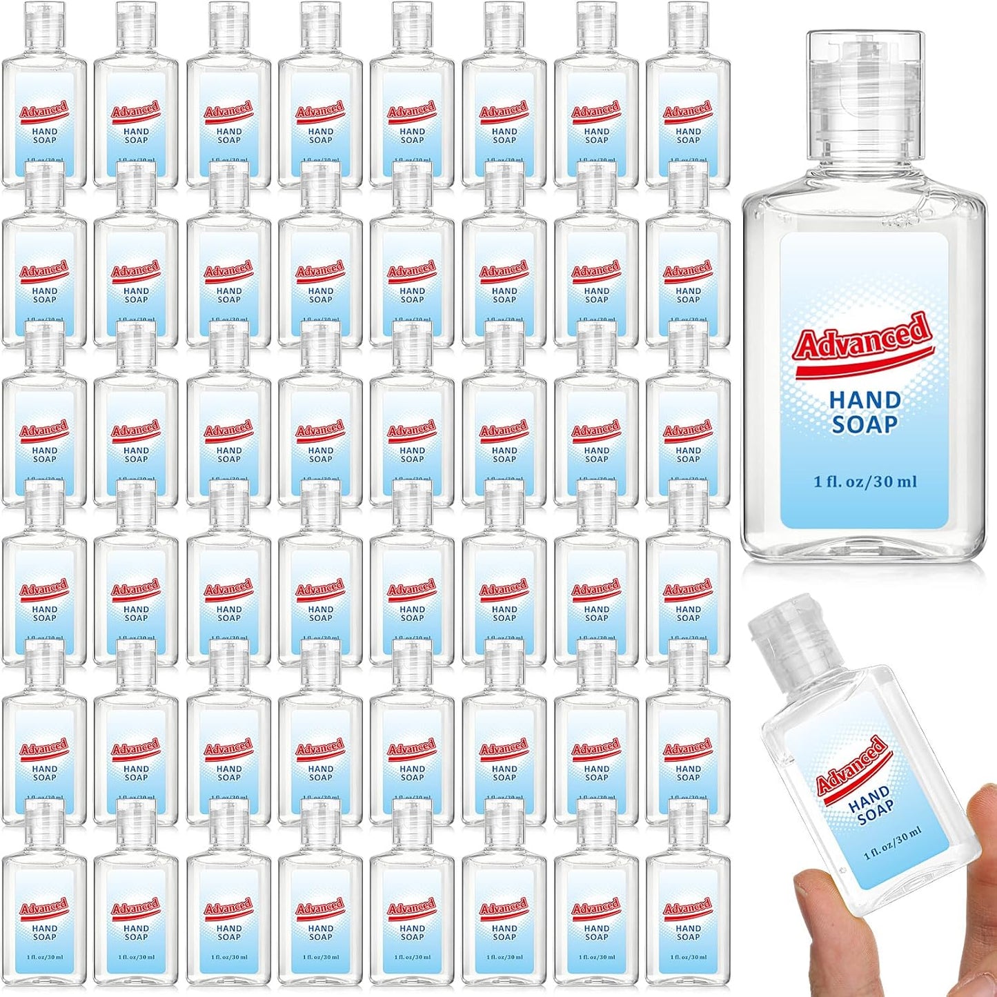 Travel Size Hand Soap - 24 Pack Mini Scented Foaming Sanitizer | 1fl oz Liquid Soaps for Hotels & Parties (Orange)