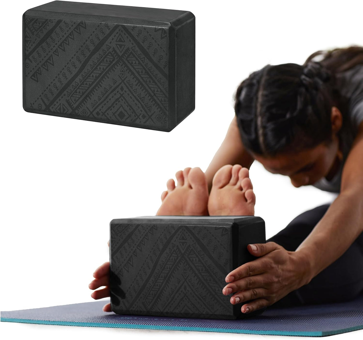 Yoga Block - Supportive Latex-Free EVA Foam with Non-Slip Surface | Ideal for Yoga, Pilates, Meditation