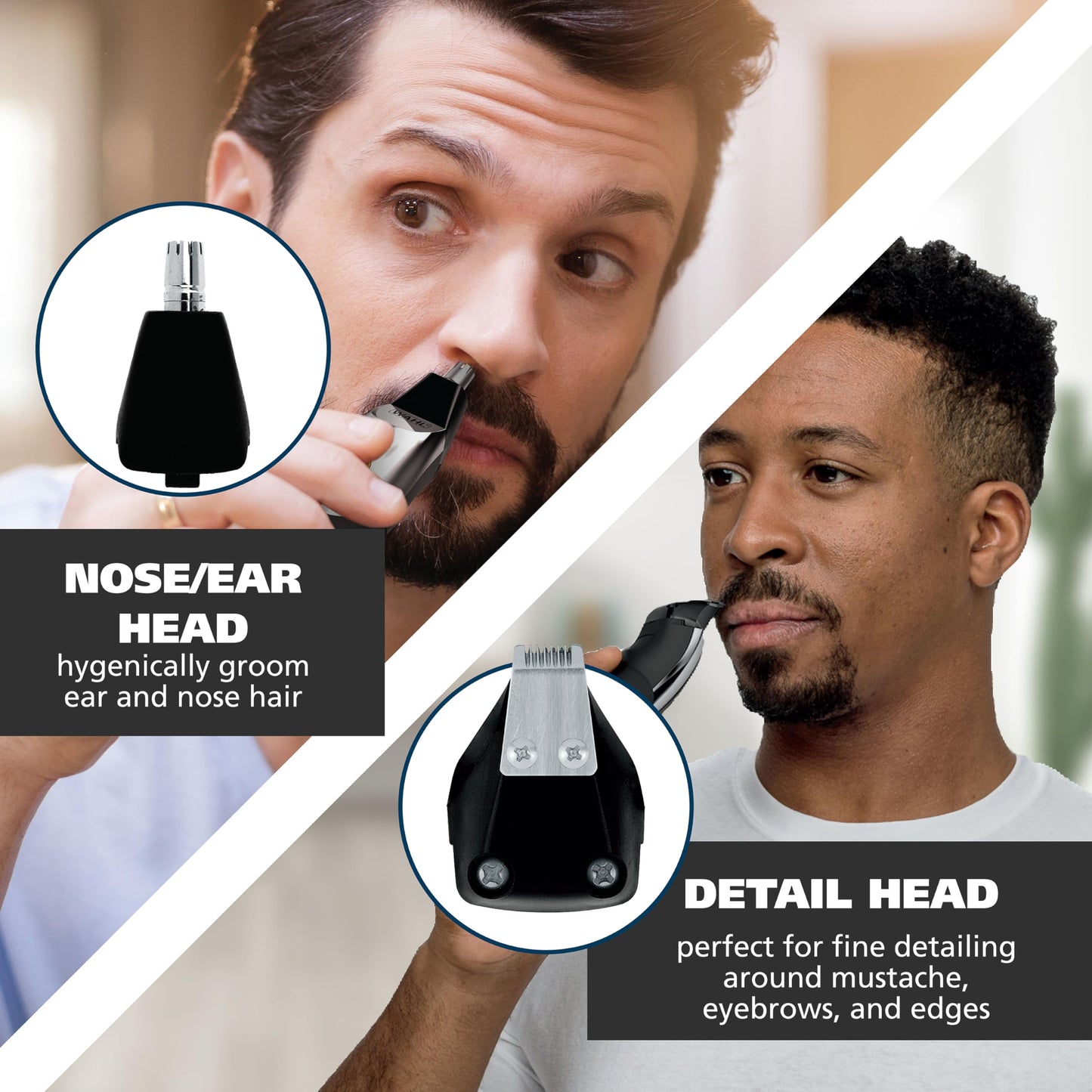 Wahl Groomsman Pro All in One Beard Trimmer for Men, Mens Beard Trimmer Rechargeable Cordless Hair Trimmer, Includes 3 Attachment Heads for Beard, Nose, & Ear Hair Trimming - Model 5617