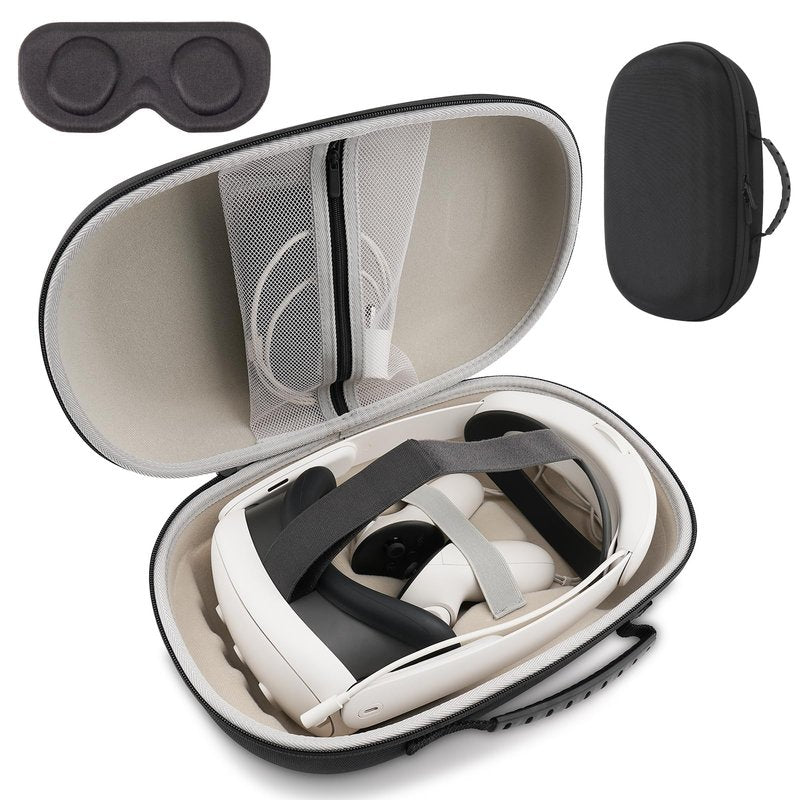 XINGFUDAO Hard Carrying Case Compatible with Meta Quest 3/3S/Pico 4 Ultra, Suitable for Official Original Strap/Elite Strap and Other Accessories, Travel Storage Case
