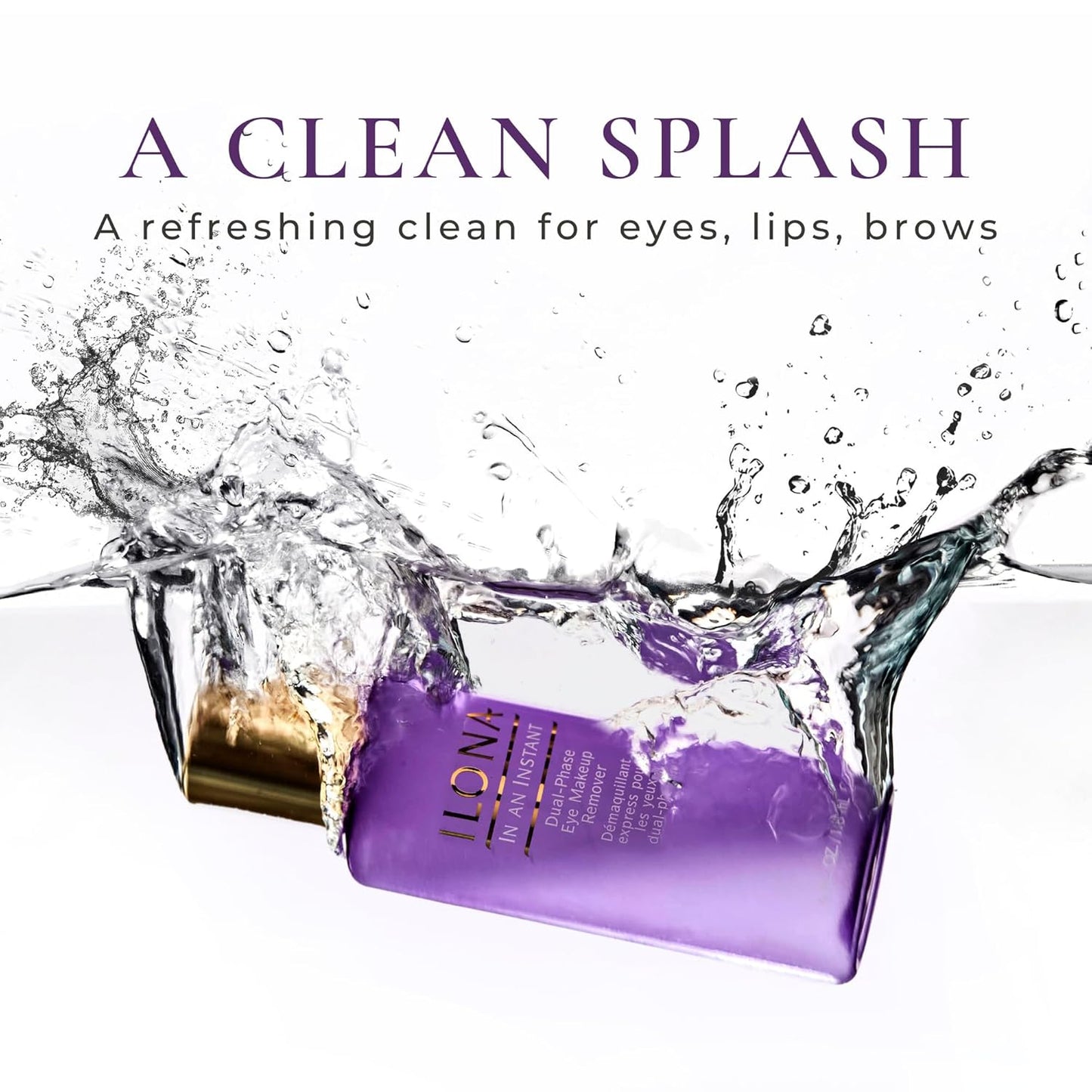 ILONA Eye Makeup Remover - Melts Waterproof Mascara & Liner | Gentle Oil-Free Formula for Sensitive Eyes | 4.0 oz