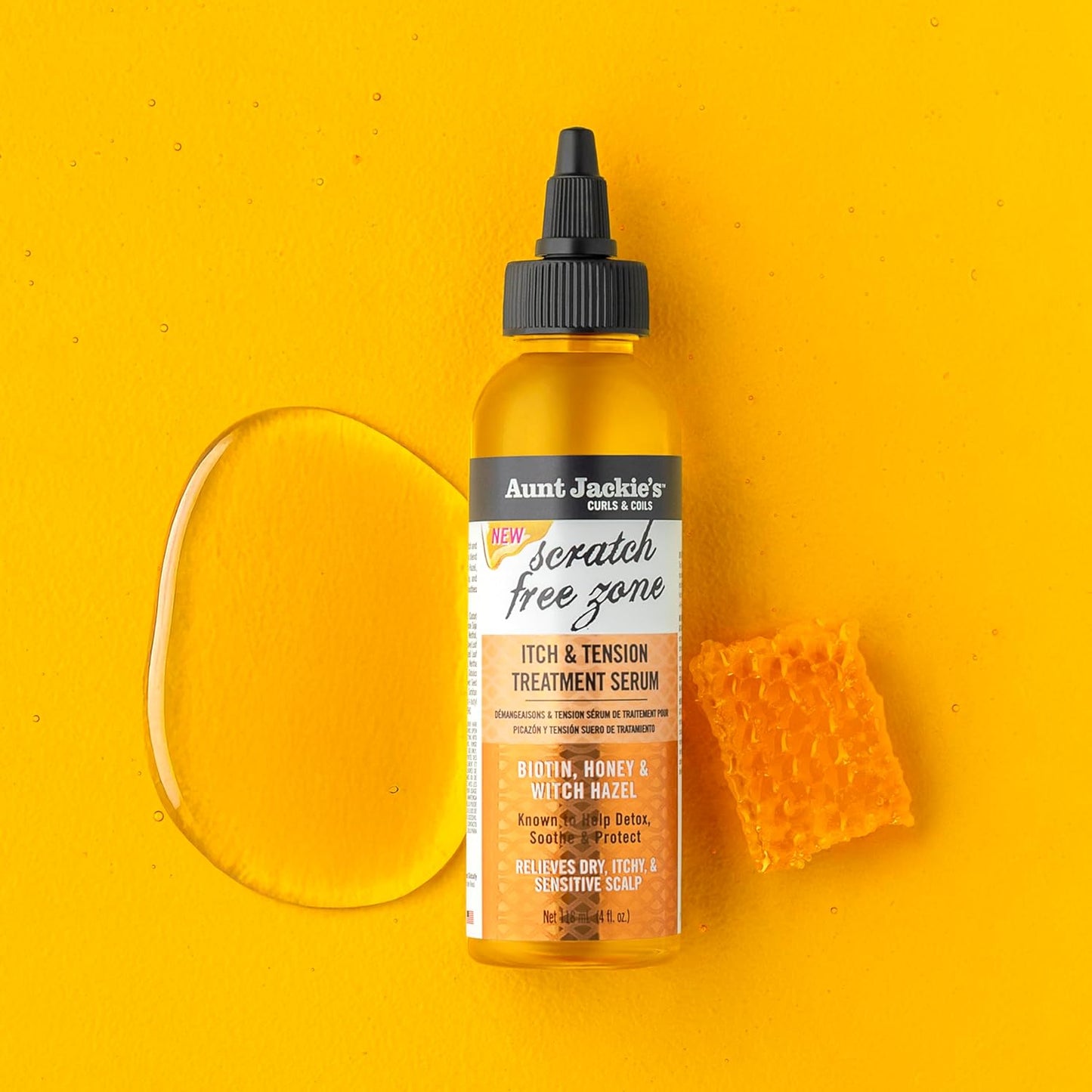 Aunt Jackie's Braid + Twist Collection Itch Relief Serum - Soothing Dry Scalp with Witch Hazel & Biotin | 4 fl oz
