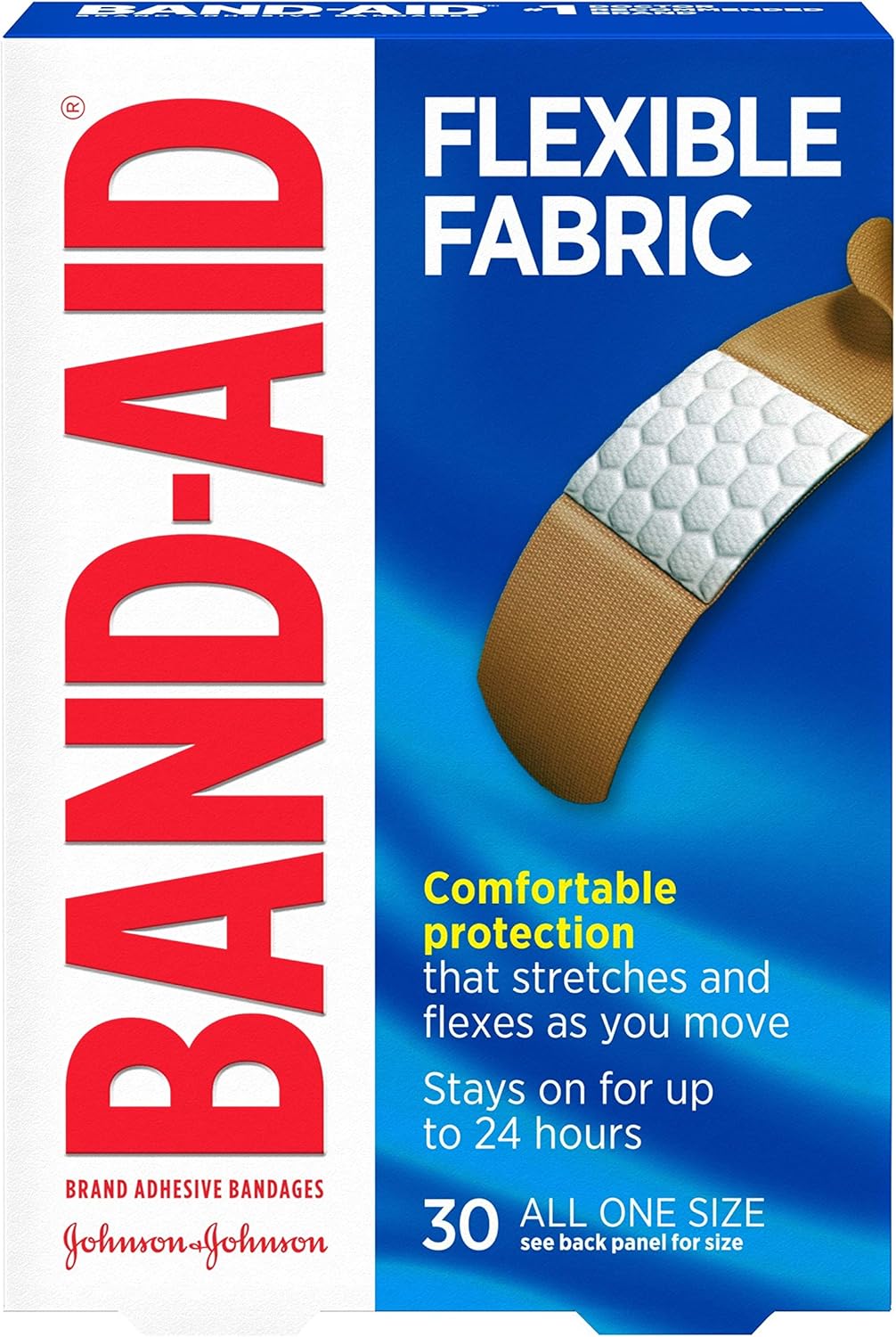 Flexible Fabric Adhesive Bandages - Comfortable Sterile Wound Care for Cuts & Scrapes | 100 Count