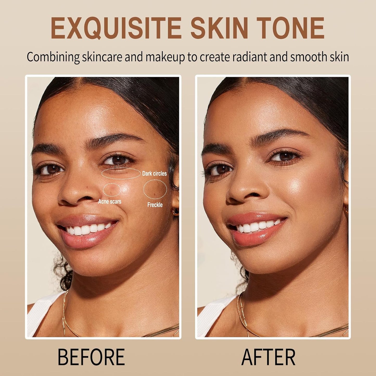 Beauty Balm Serum - Hydrating Tinted Concealer Stick for Women | Lightweight Moisturizer & Contour Foundation (#3)