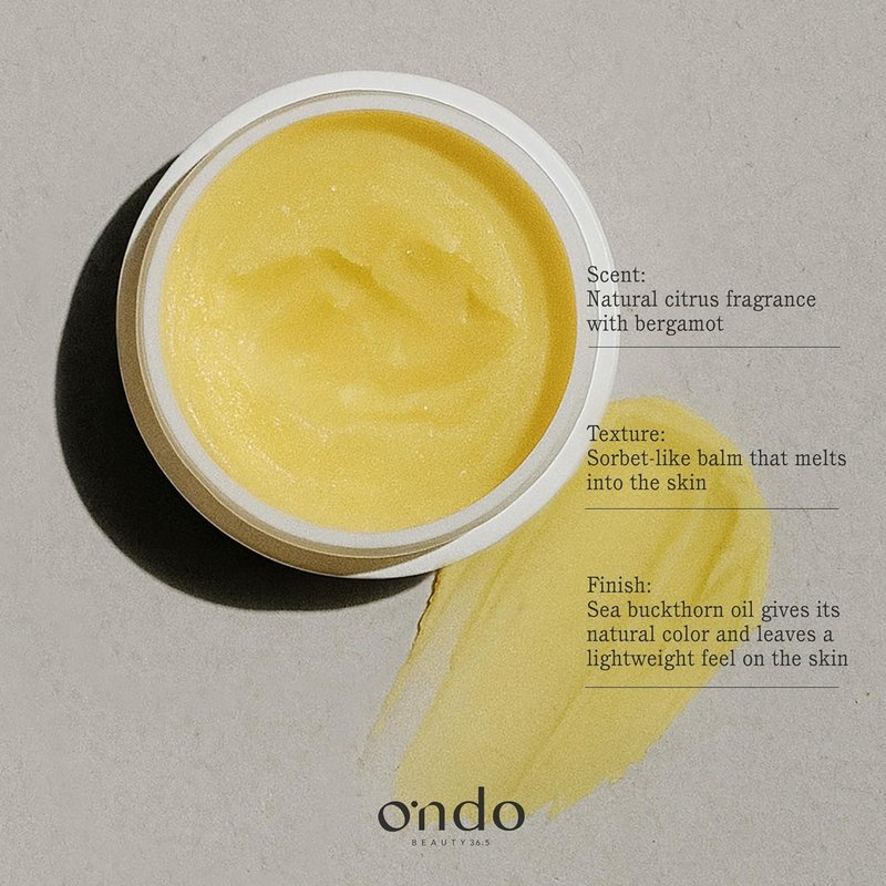 ONDO Beauty Multiacids & Papaya Melting Balm - Gentle Exfoliating Face Cleanser & Makeup Remover | 3.38 fl. oz.