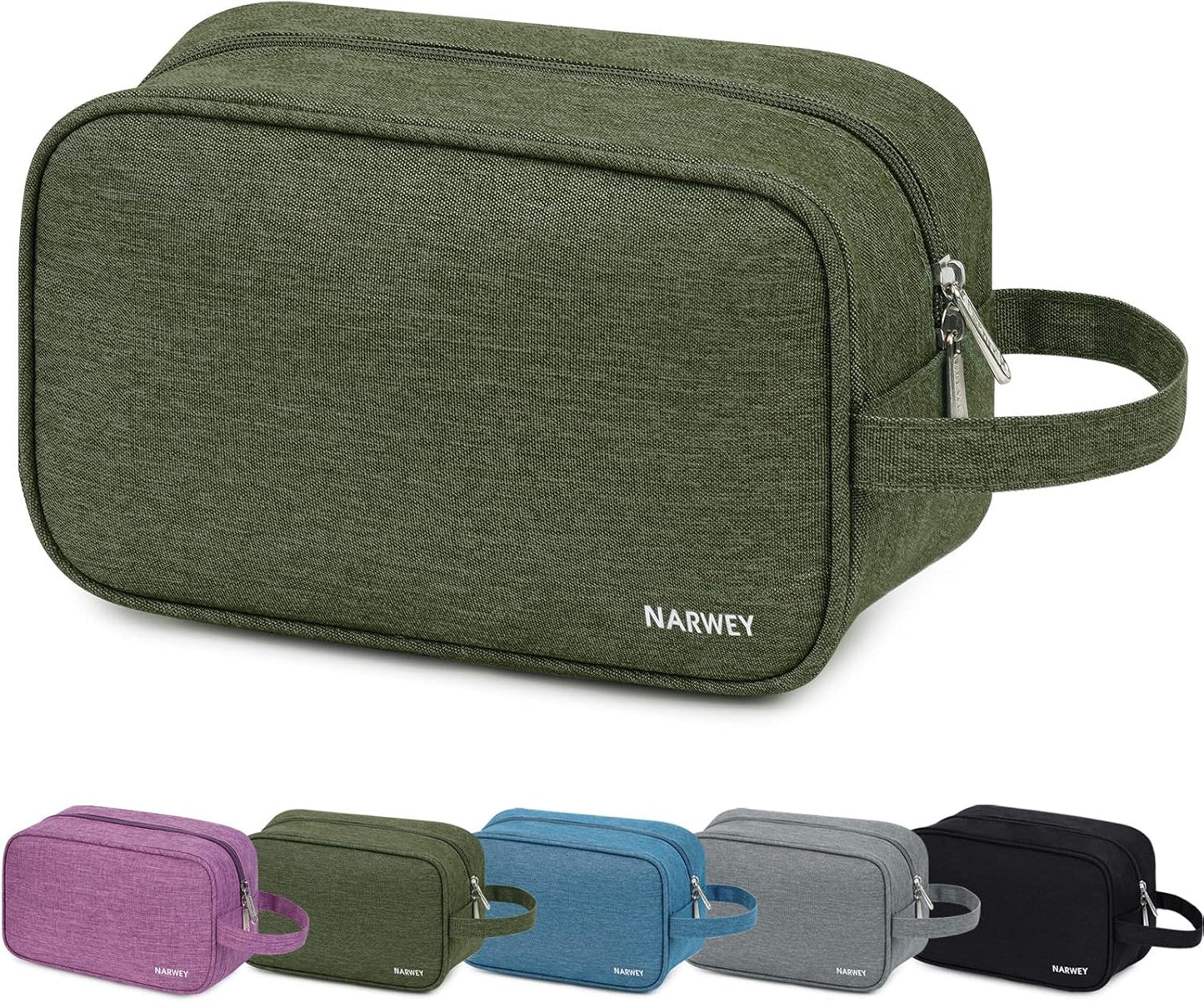 Travel Toiletry Bag for Women - Stylish Dopp Kit with Mint Green Checkerboard Design | Cosmetic & Makeup Organizer