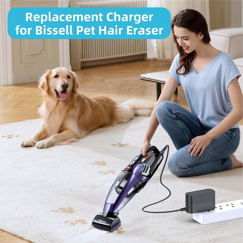 Charger for Pet Hair Eraser 2390 2390A 23903 2284W 2284 Bissell Charger Compatible with Bissell Pet Hair Vacuum 14.4V Lithium Ion Cordless Hand Vacuum 1614206 ZD5F230030US Power Adapter