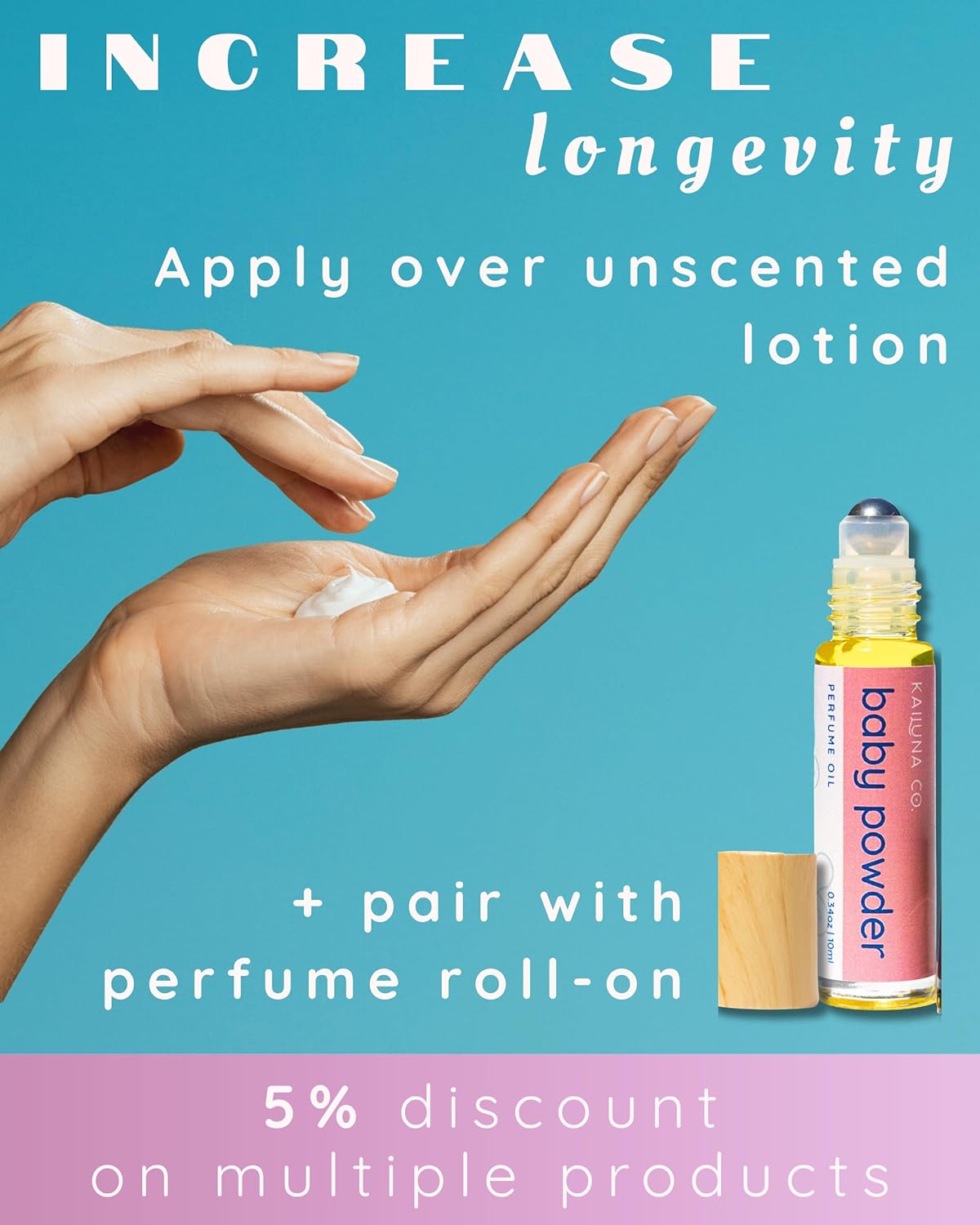 Kailuna Co. Baby Powder Hair & Body Mist Spray - Natural Essential Oils, Alcohol-Free | 0.5 Fl Oz