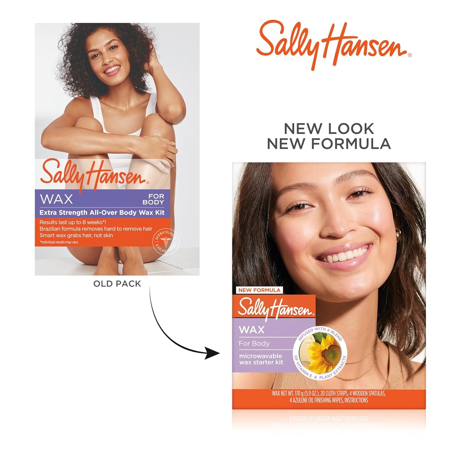 Sally Hansen Microwavable Wax Starter Kit - Hair Removal for Body, Legs & Bikini | Vegan & Dermatologist Tested