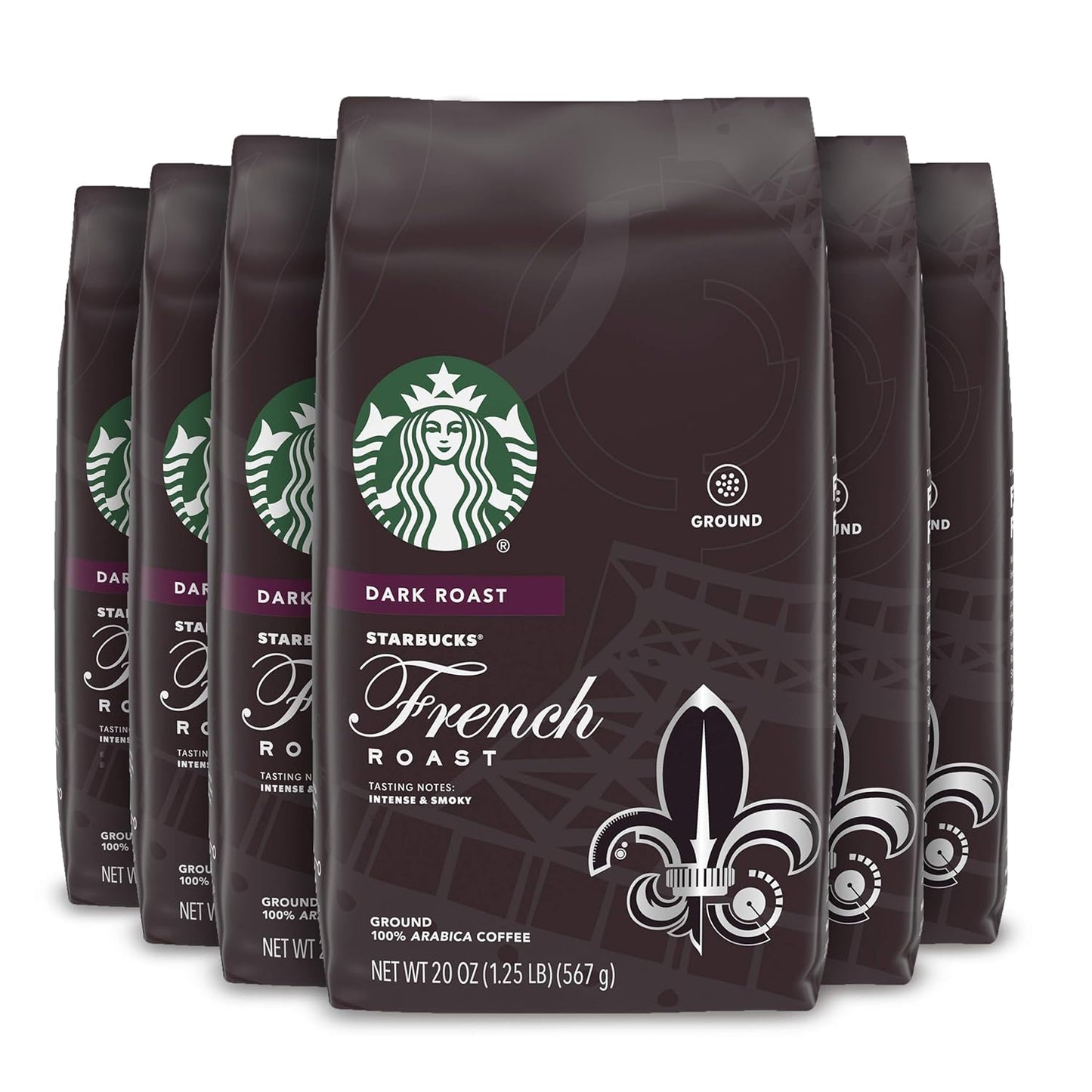 Starbucks Ground Coffee - Dark Roast Italian Blend | 100% Arabica, 18 oz Bag