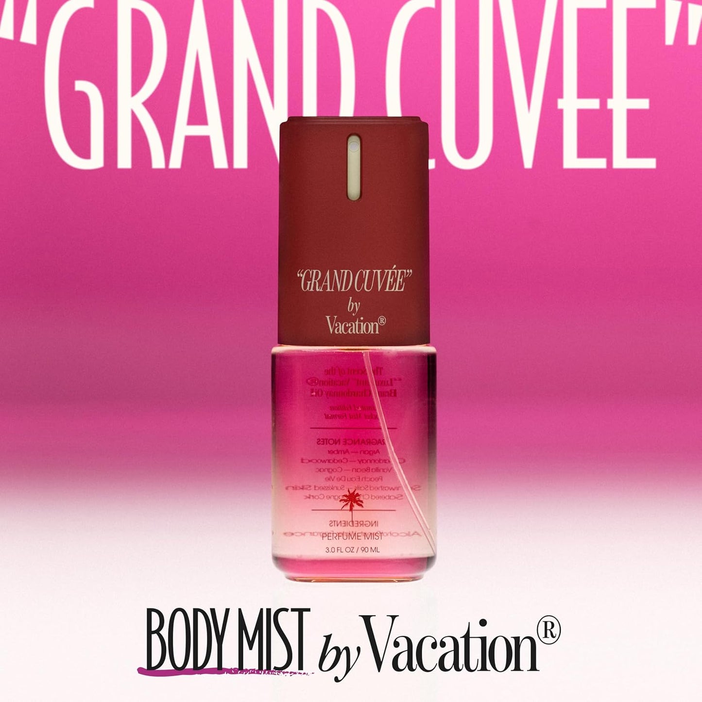 Grand Cuvée Body Mist & Perfume for Women - Argan Oil, Amber & Vanilla Scent | 3 Fl Oz Travel Size Summer Fragrance