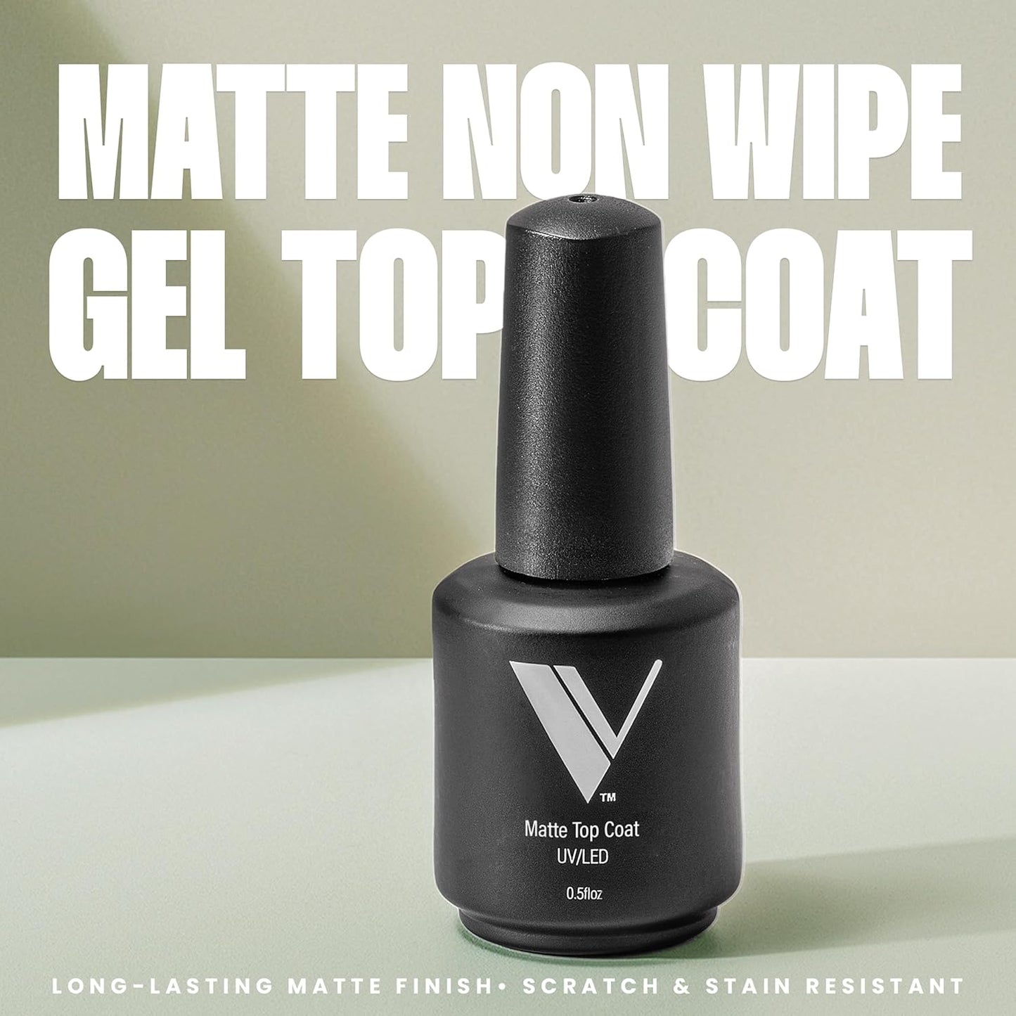 V Beauty Gel Top Coat Nail Polish - Matte Finish, Long-Lasting & No Chip | 15 ml for Stronger Nails