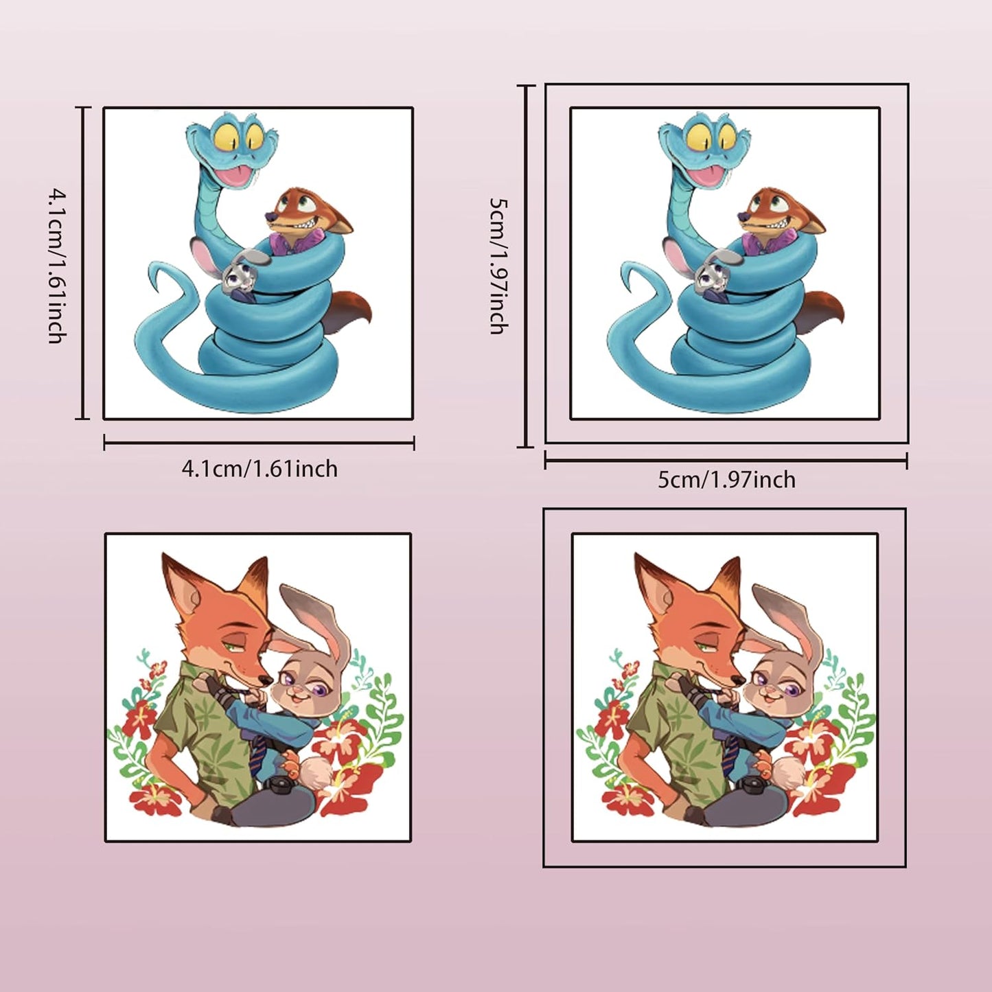 Zootopia Temporary Tattoos - 20 Pcs Fun Party Favors for Teens | Birthday Decorations & Game Rewards