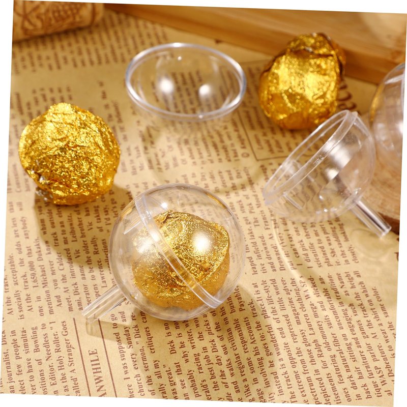 Angoily 100PCS Chocolate Holder, Acrylic Candy Box Holder DIY Packaging Chocolate Ball Bouquet Supplies, Clear Cookie Packaging Wrapping for Party Decor
