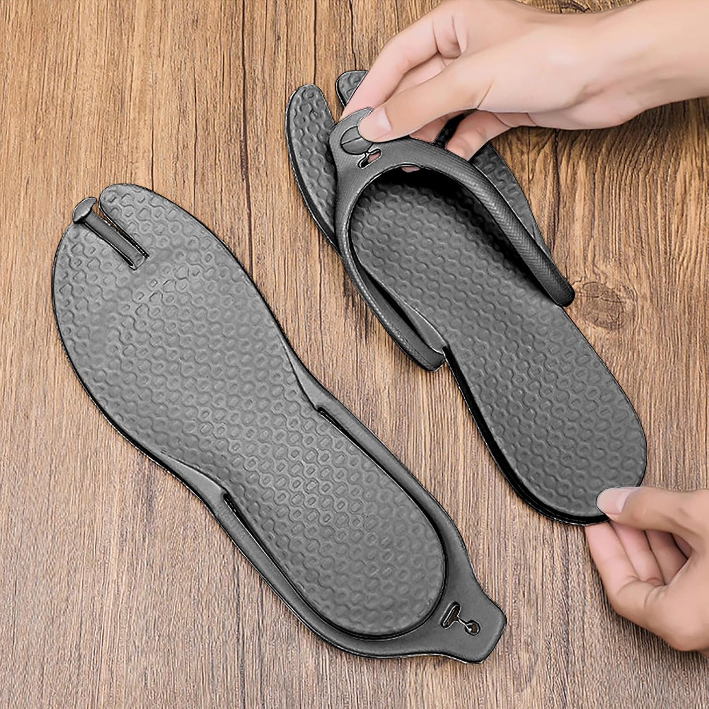 Foldable Travel Flip-Flops - Soft Non-Slip Shower Slides for Beach, Gym & Spa | Quick Dry Summer Sandals