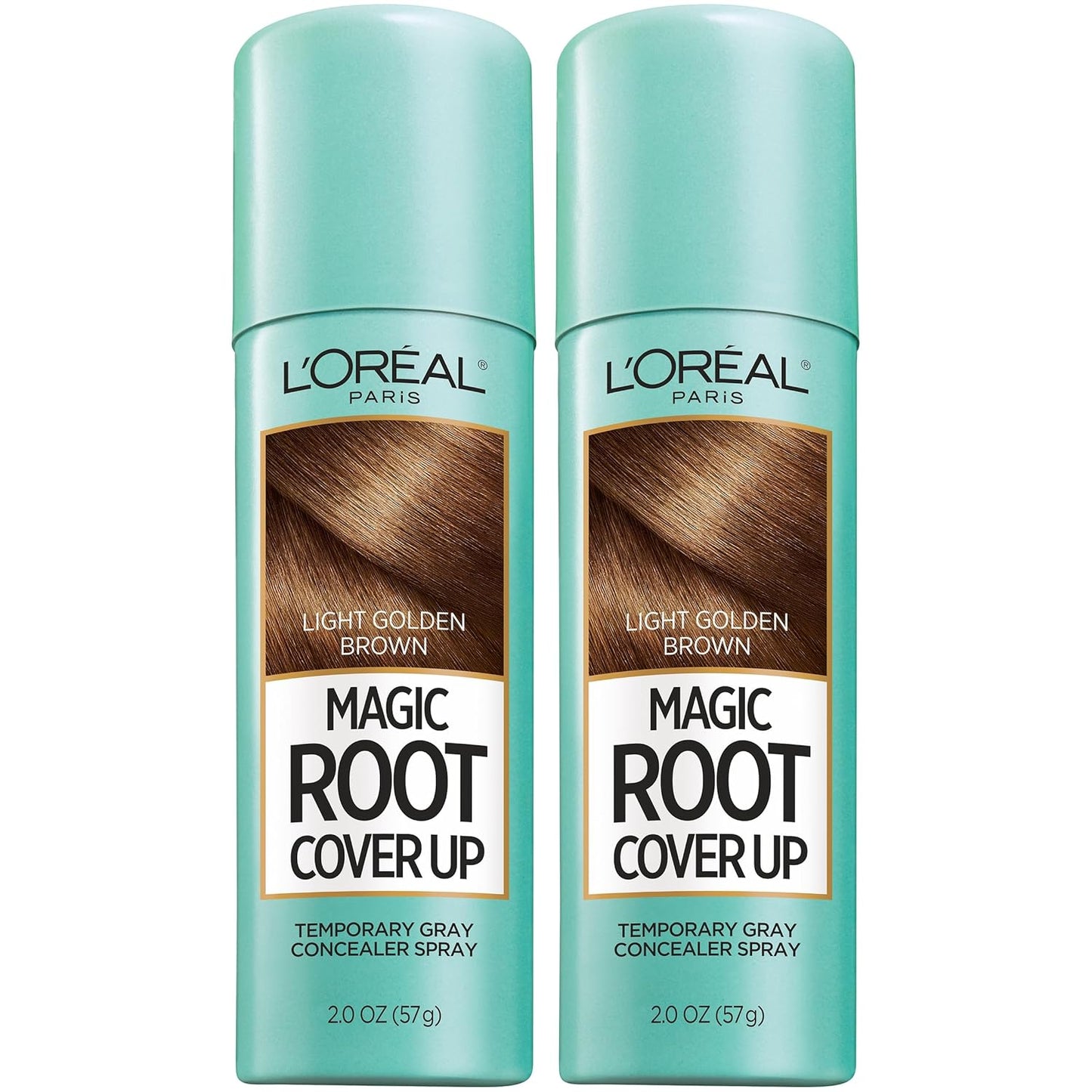 L'Oreal Paris Magic Root Cover Up - Gray Hair Spray for 100% Coverage | Lightweight, Ammonia-Free, Black, 2 oz